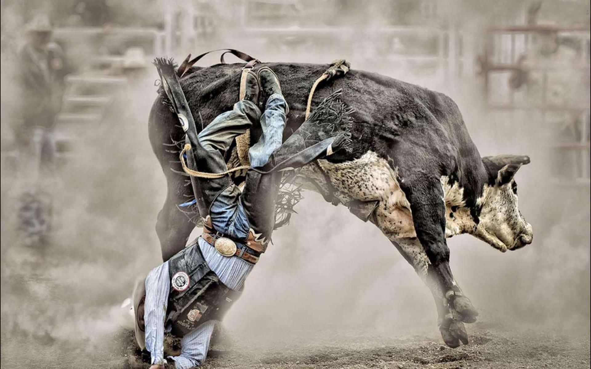 Rodeo, bull, cowboy, Full HD Desktop Wallpaper
