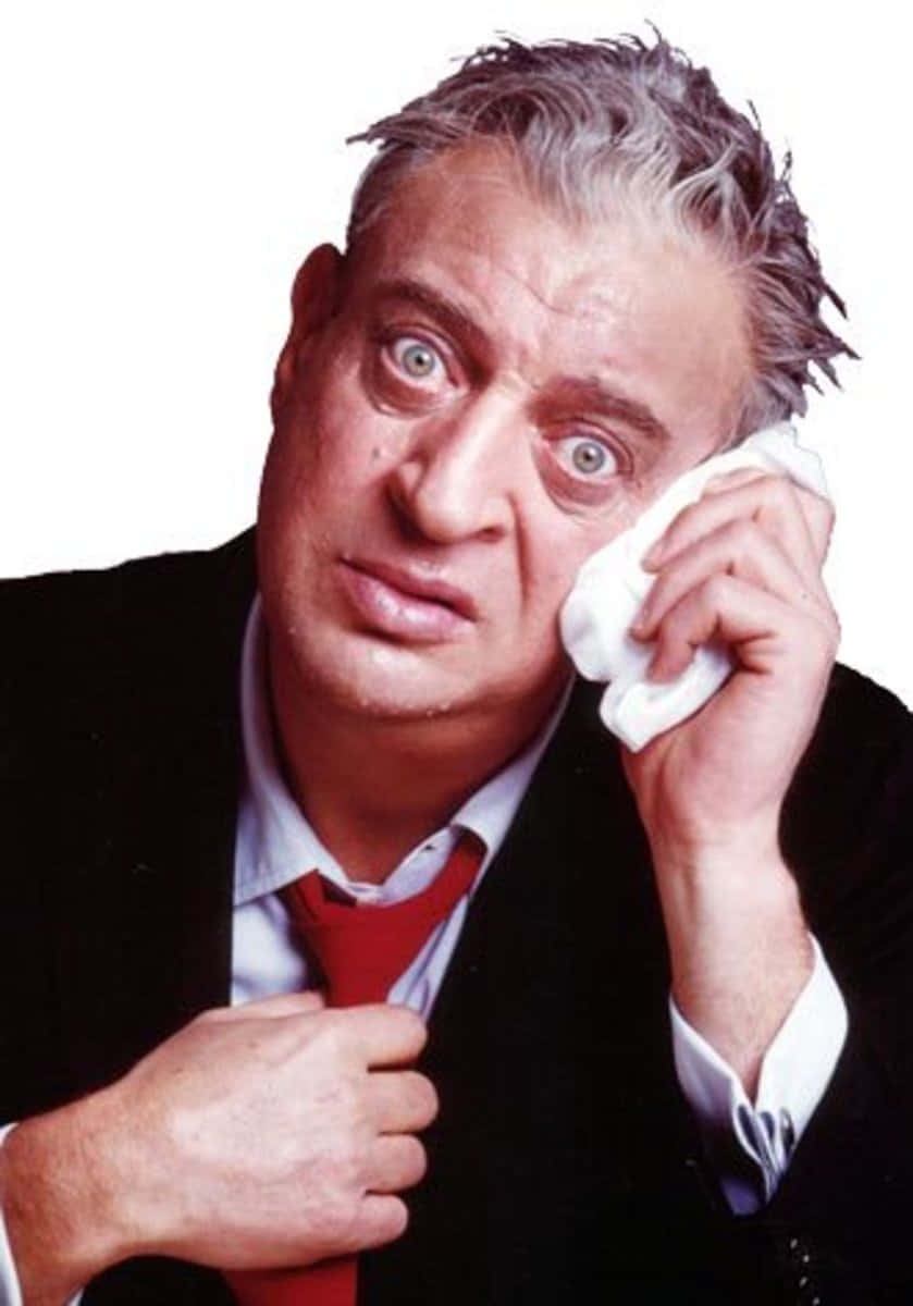 Rodney Dangerfield, suit, wild eyes, SD Phone Wallpaper