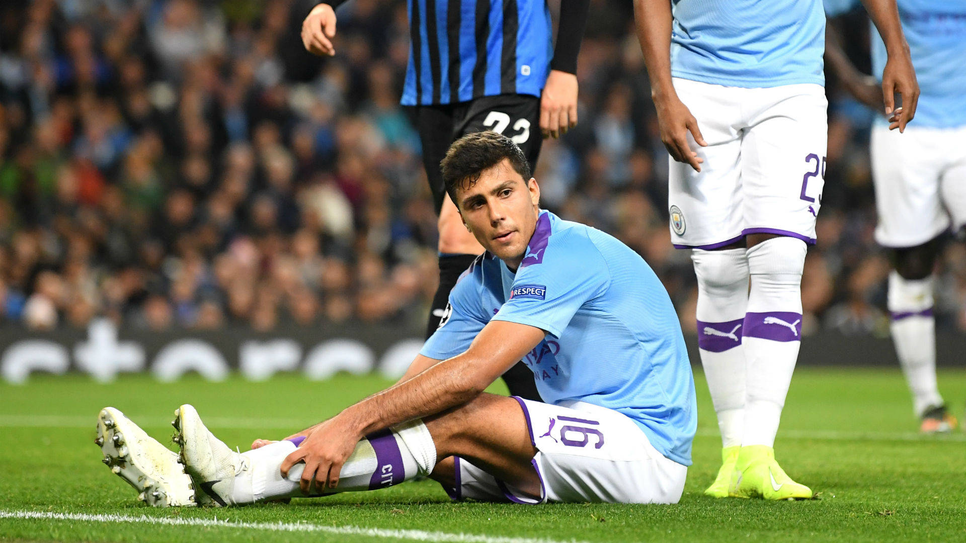 Rodri, soccer field, light blue jersey, Full HD Desktop Wallpaper