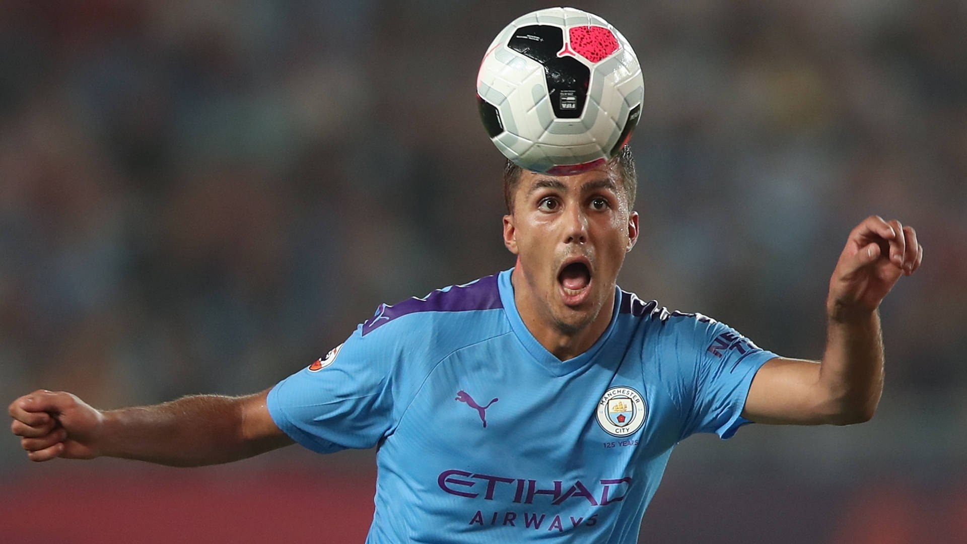 Rodri, soccer ball, stadium lights, Full HD Desktop Wallpaper