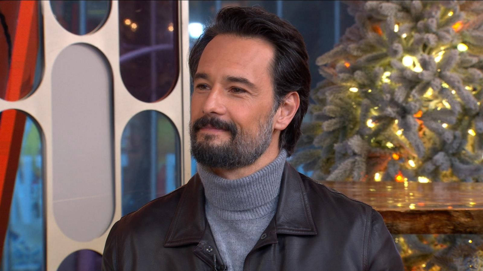 Rodrigo Santoro, leather jacket, turtleneck, HD Desktop Wallpaper
