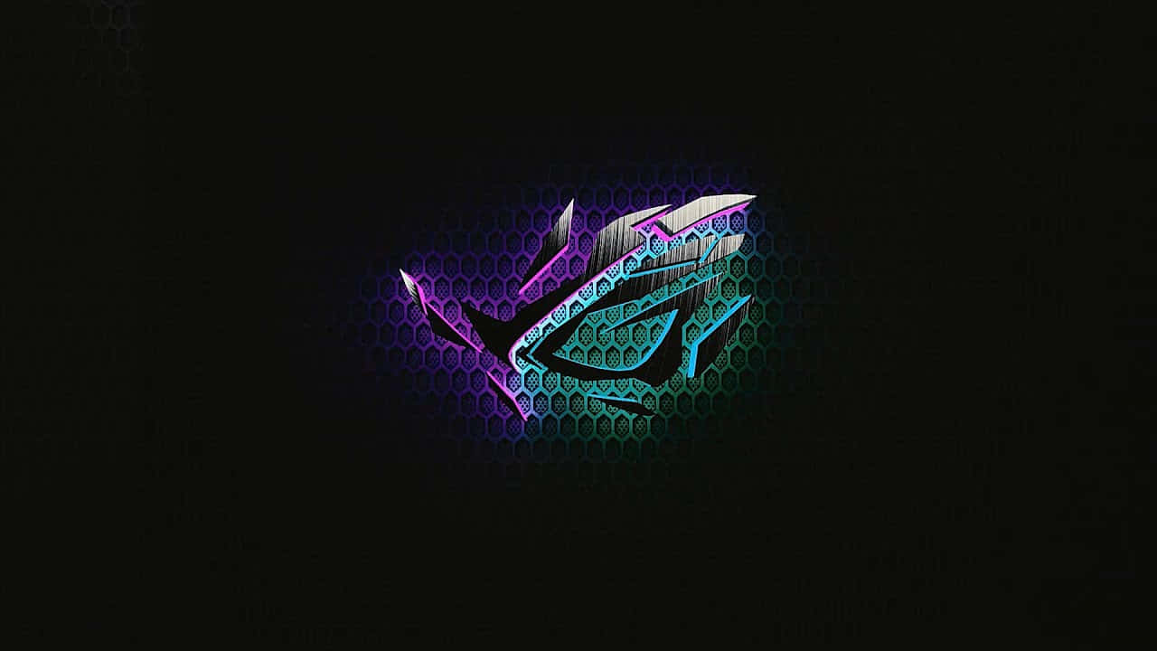 ROG, neon, purple, HD Desktop Wallpaper