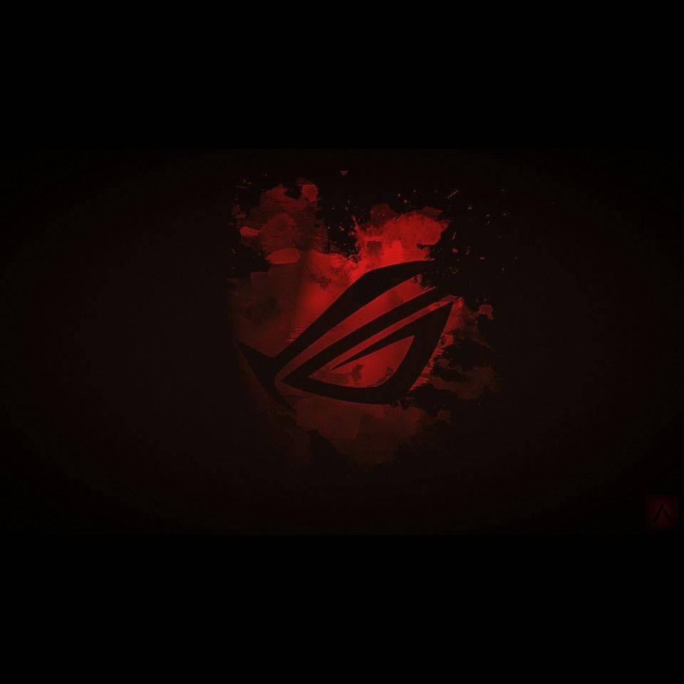 ROG logo, red, black background, SD Desktop Wallpaper