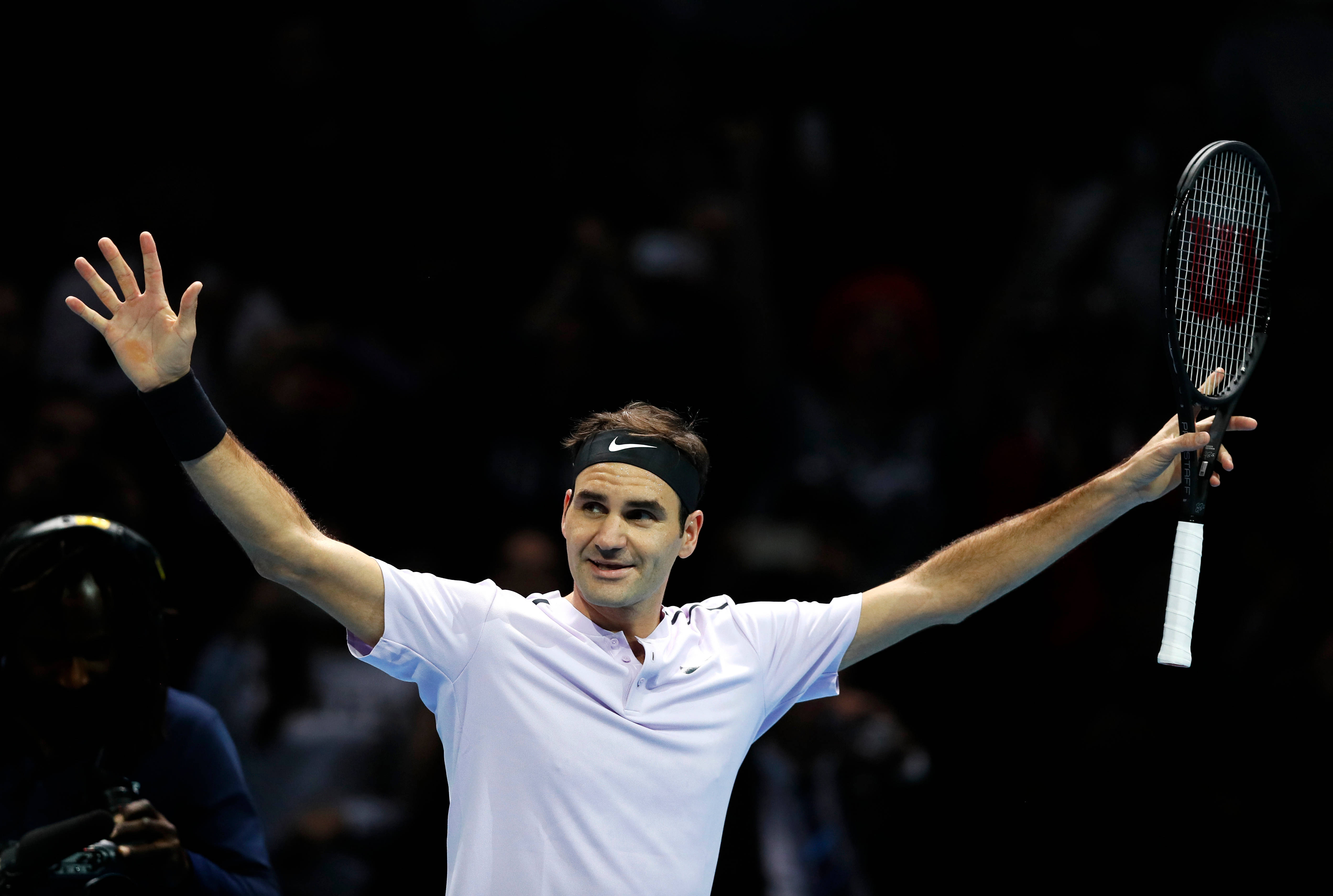 Roger Federer, tennis player, racket, 4K Desktop Wallpaper