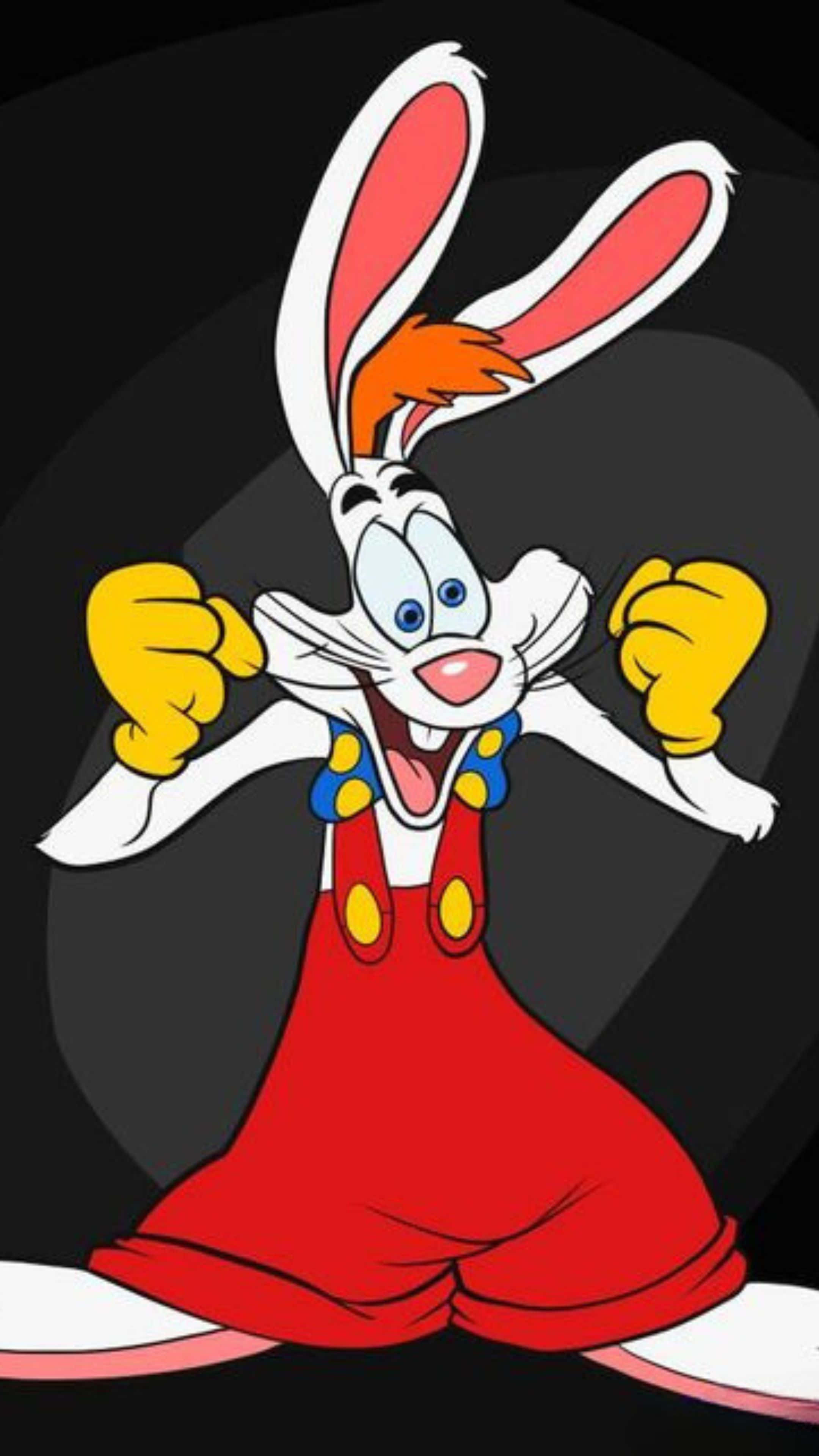 Roger Rabbit, red overalls, yellow gloves, 4K Phone Wallpaper