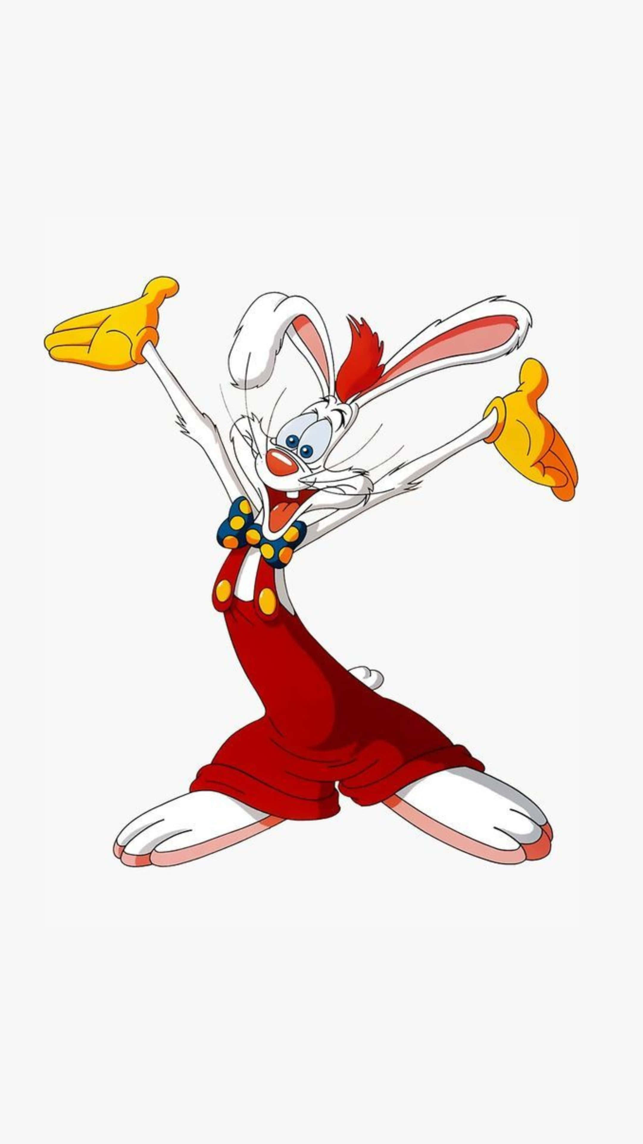 Roger Rabbit, red overalls, yellow gloves, 4K Phone Wallpaper