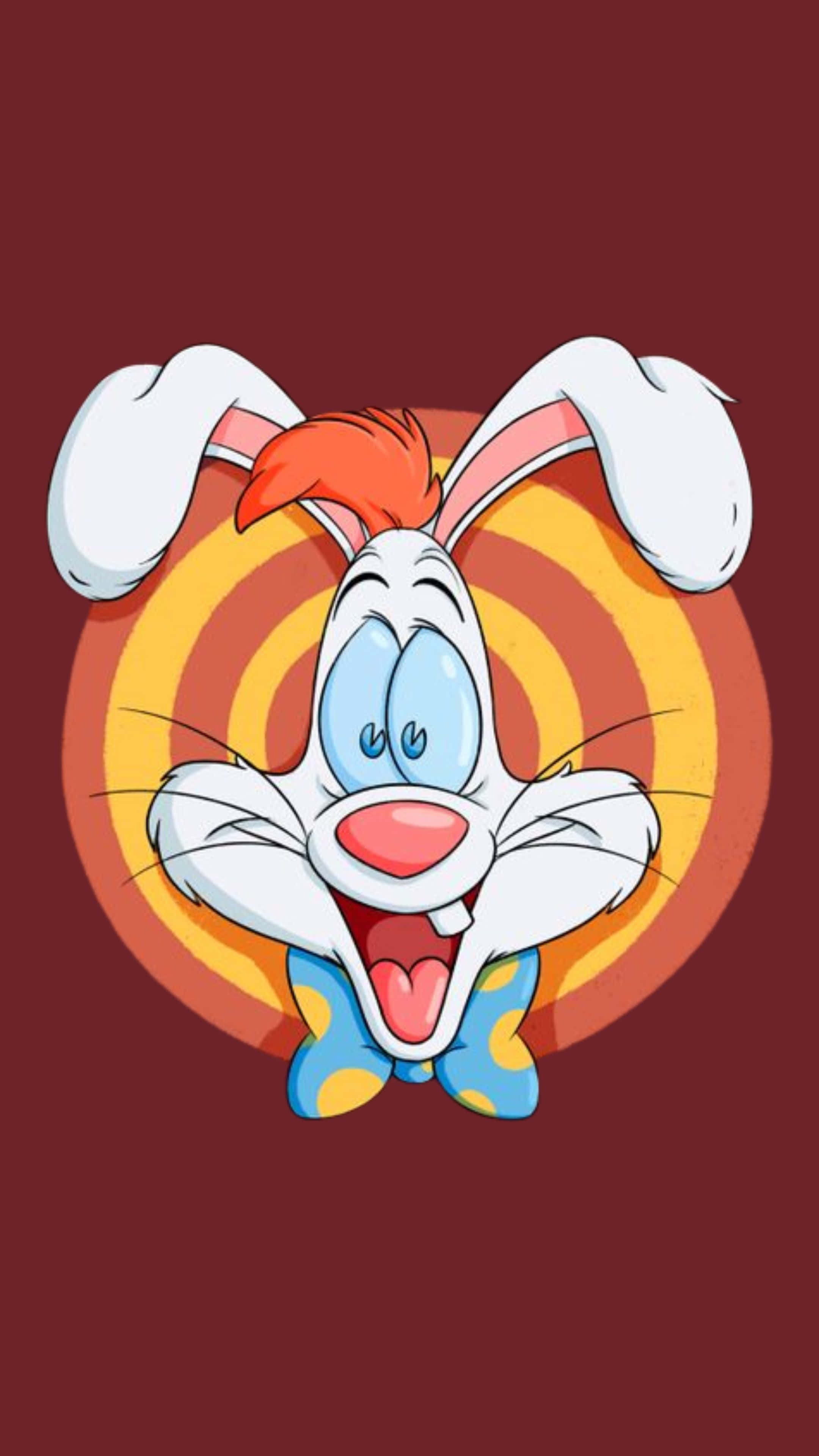 Roger Rabbit, blue eyes, orange tufted ears, 4K Phone Wallpaper