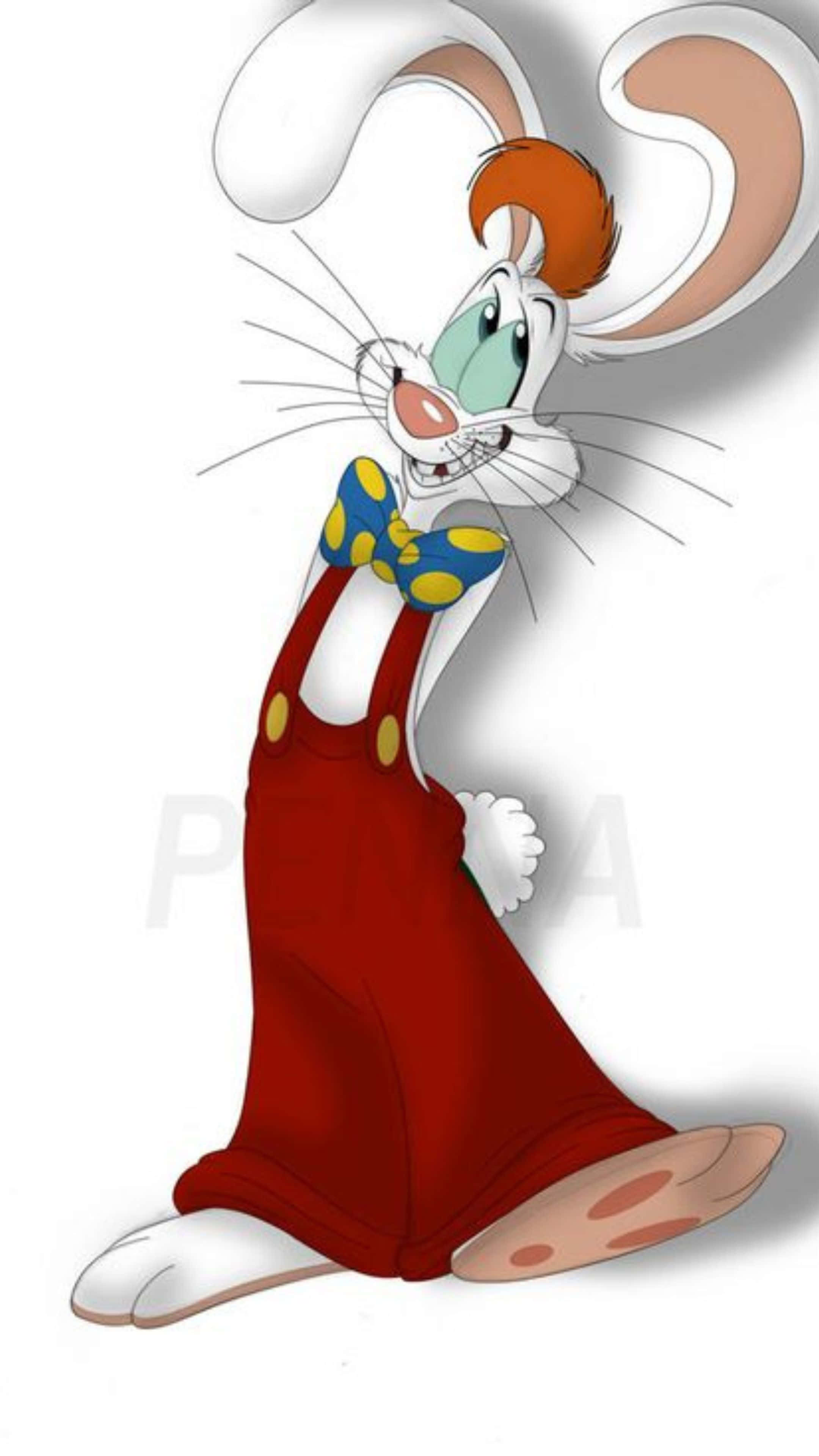 Roger Rabbit, red overalls, orange hair, 4K Phone Wallpaper