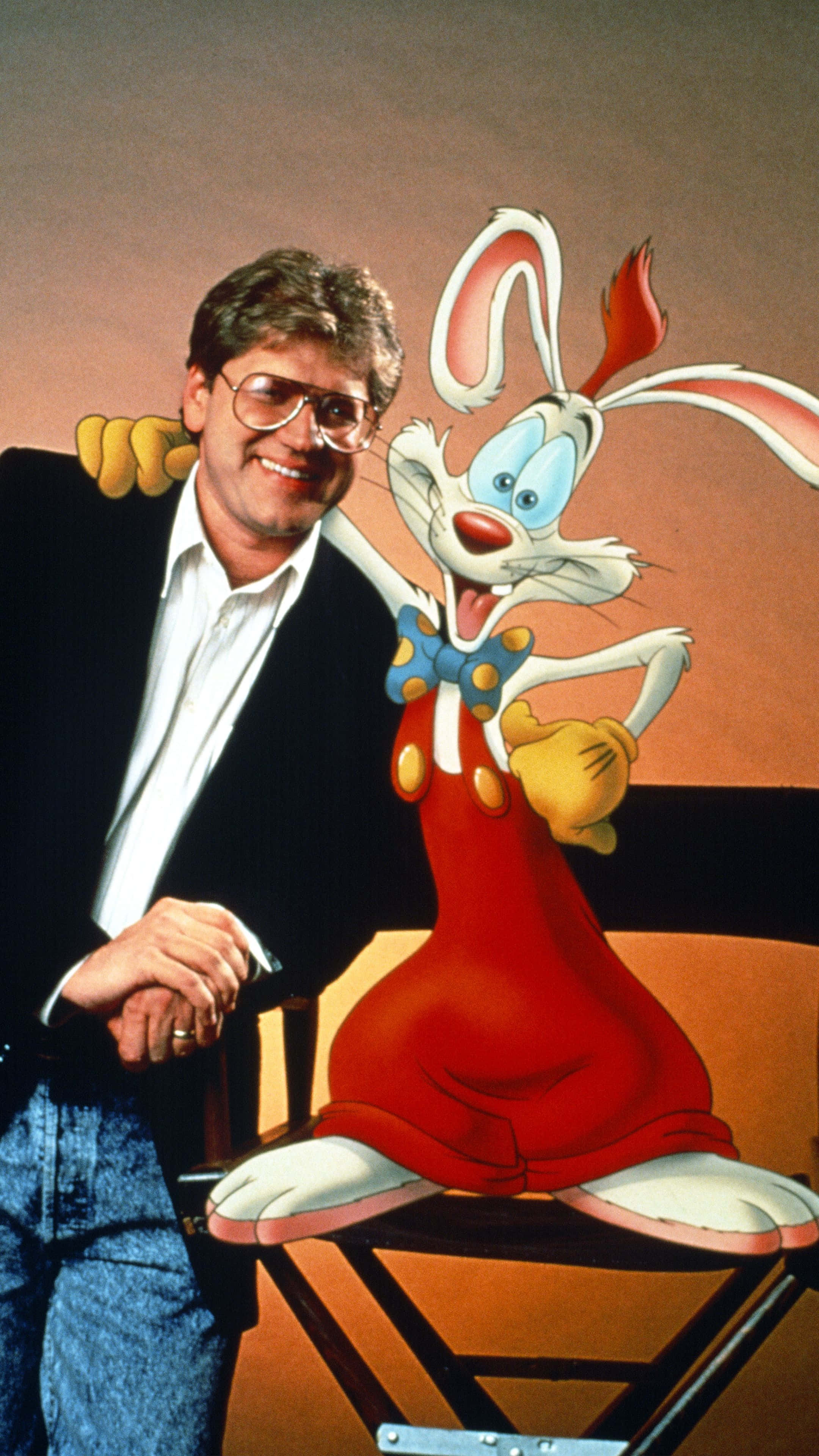 Roger Rabbit, director's chair, red dress, 4K Phone Wallpaper