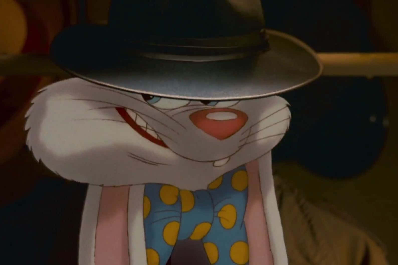 Roger Rabbit, black fedora, blue polka-dot bow tie, HD Desktop Wallpaper