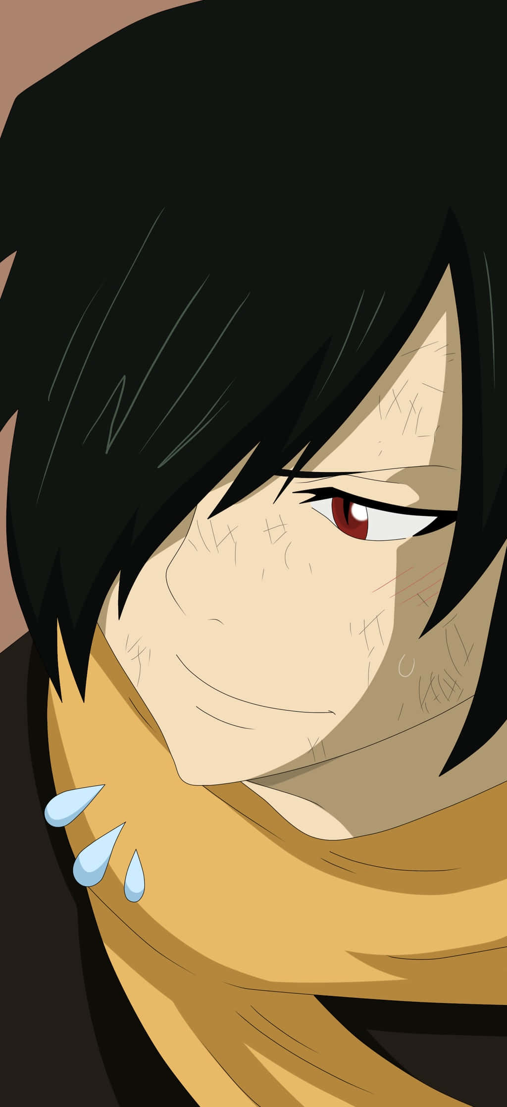 Rogue Cheney, black hair, red eyes, Full HD Phone Wallpaper