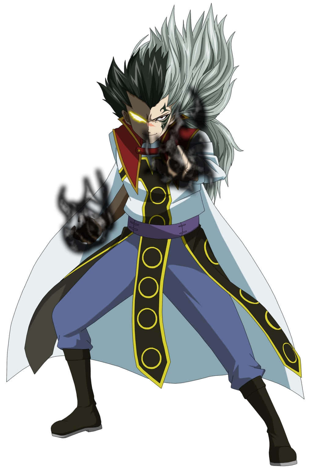 Rogue Cheney, spiky silver and black hair, glowing yellow eyes, HD Phone Wallpaper