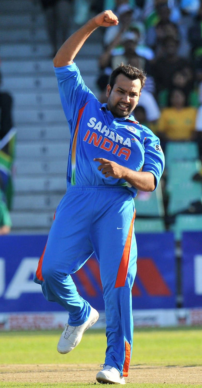 Rohit Sharma, cricketer, blue India uniform, HD Phone Wallpaper