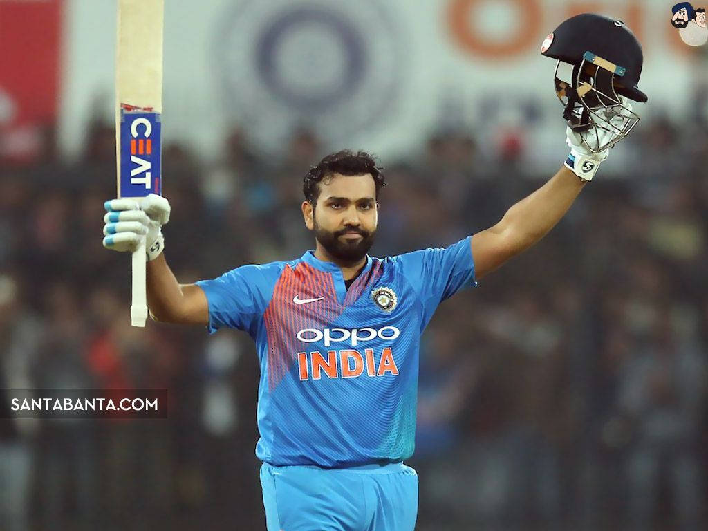 Rohit Sharma, cricket, bat, SD Desktop Wallpaper