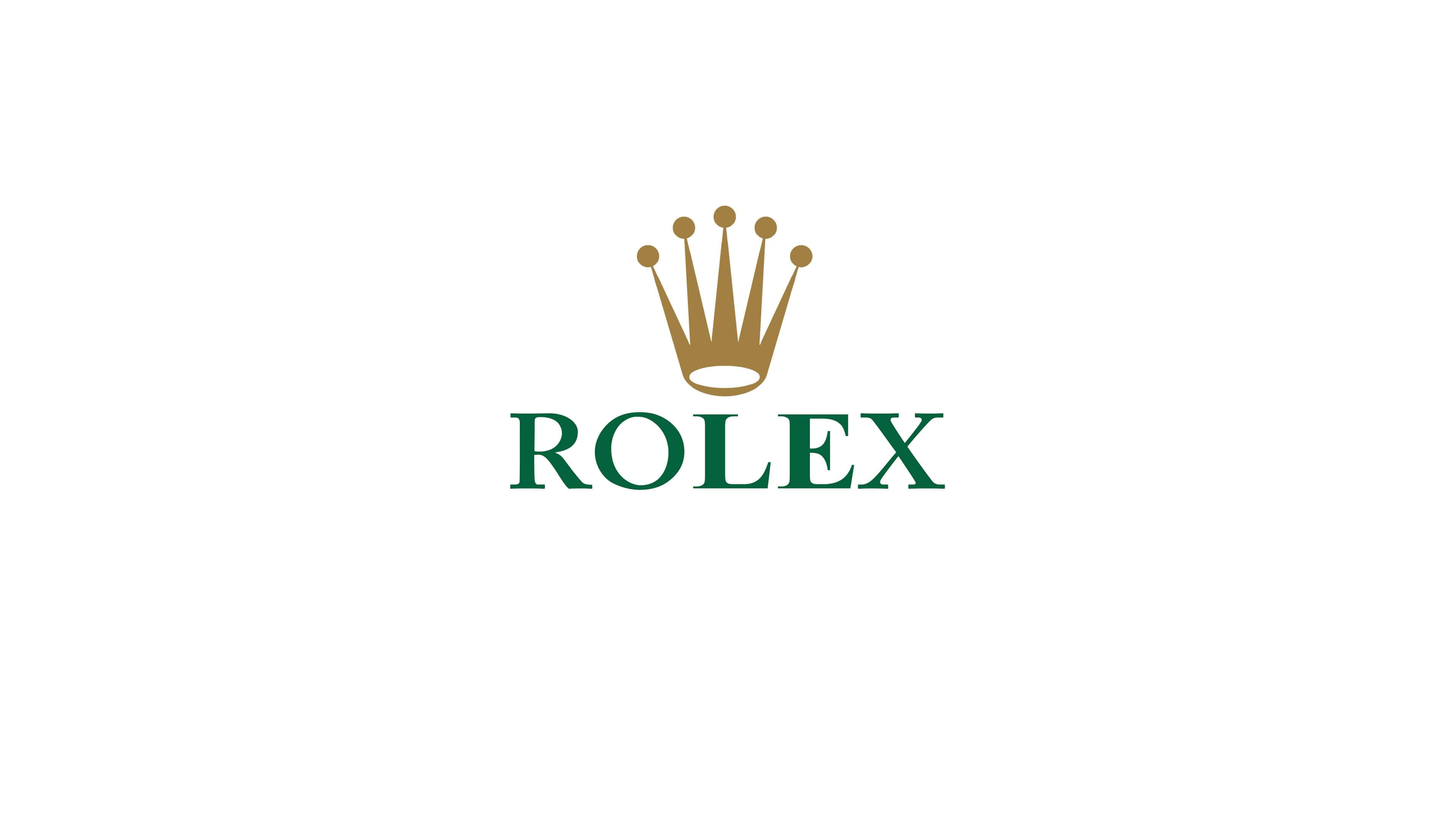 Rolex, gold crown, bold green lettering, 4K Desktop Wallpaper