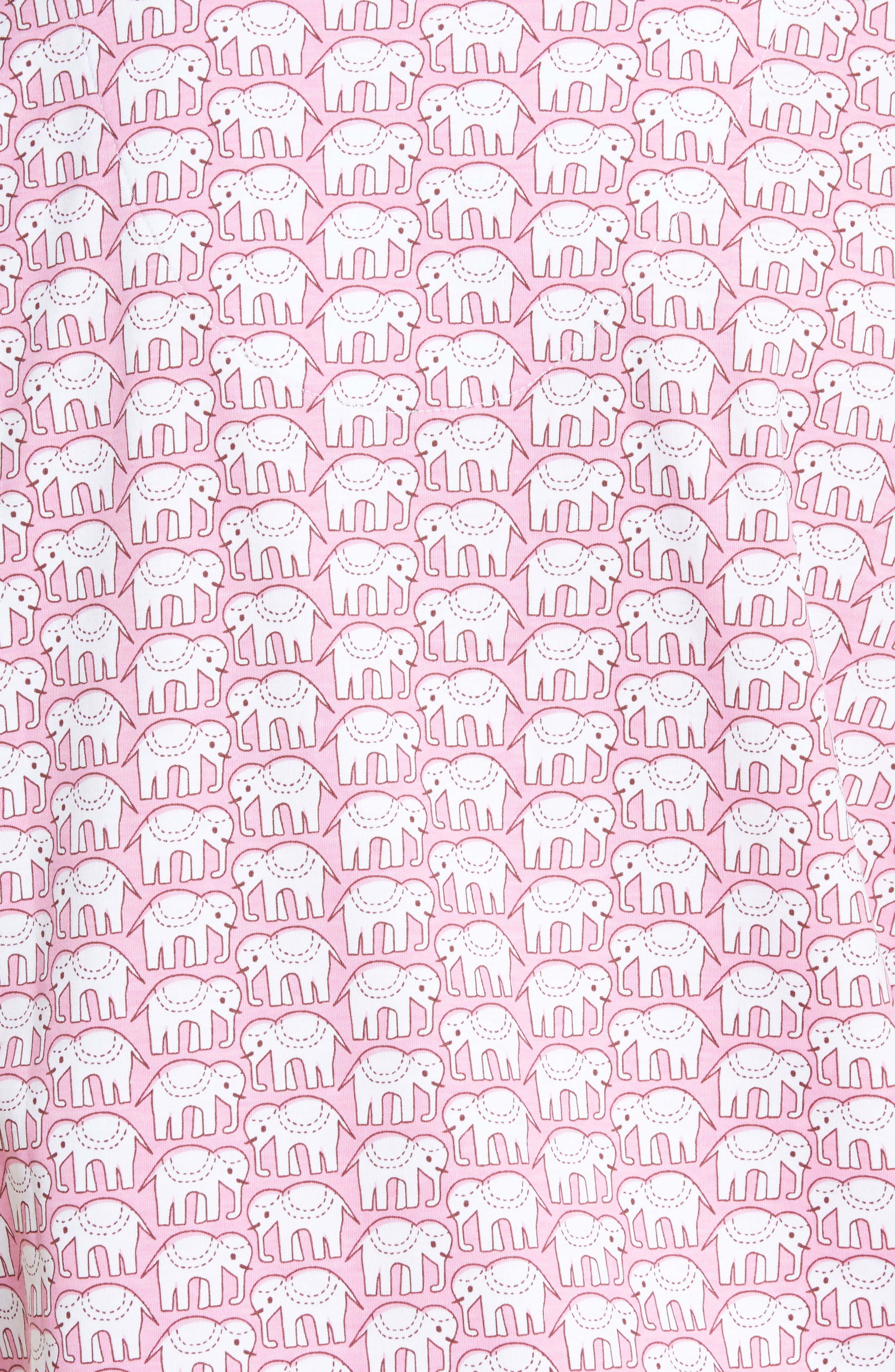Roller Rabbit, elephant print, white outlined elephants, 4K Phone Wallpaper