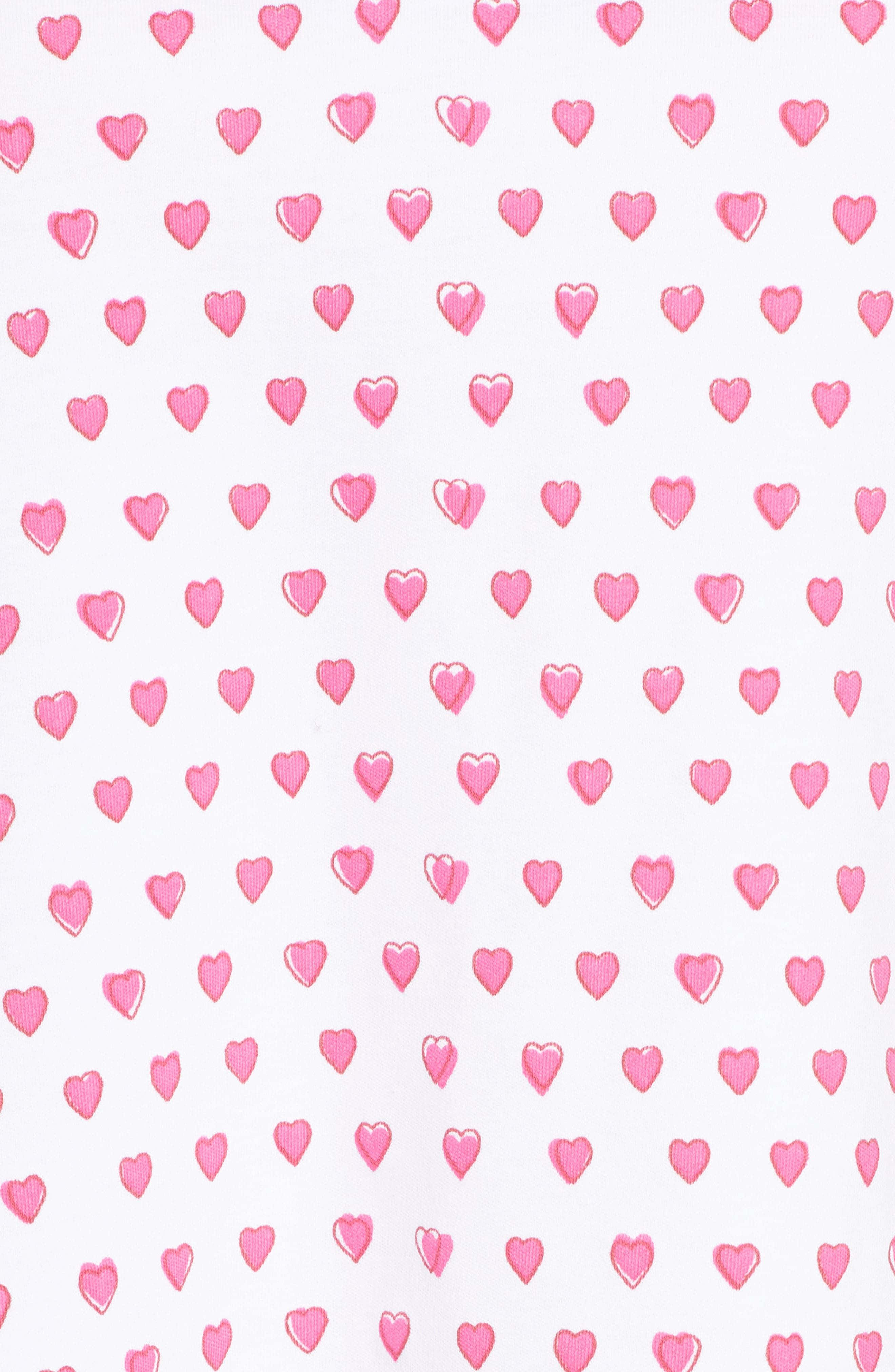 pink hearts pattern, white background, scattered pink hearts, 4K Phone Wallpaper