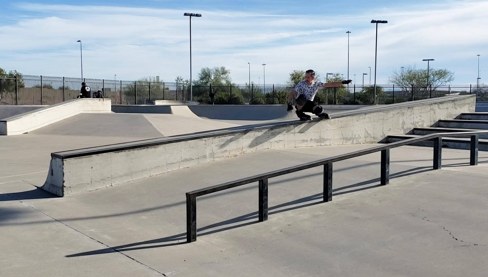 boy, rollerblading, skate park, HD Desktop Wallpaper