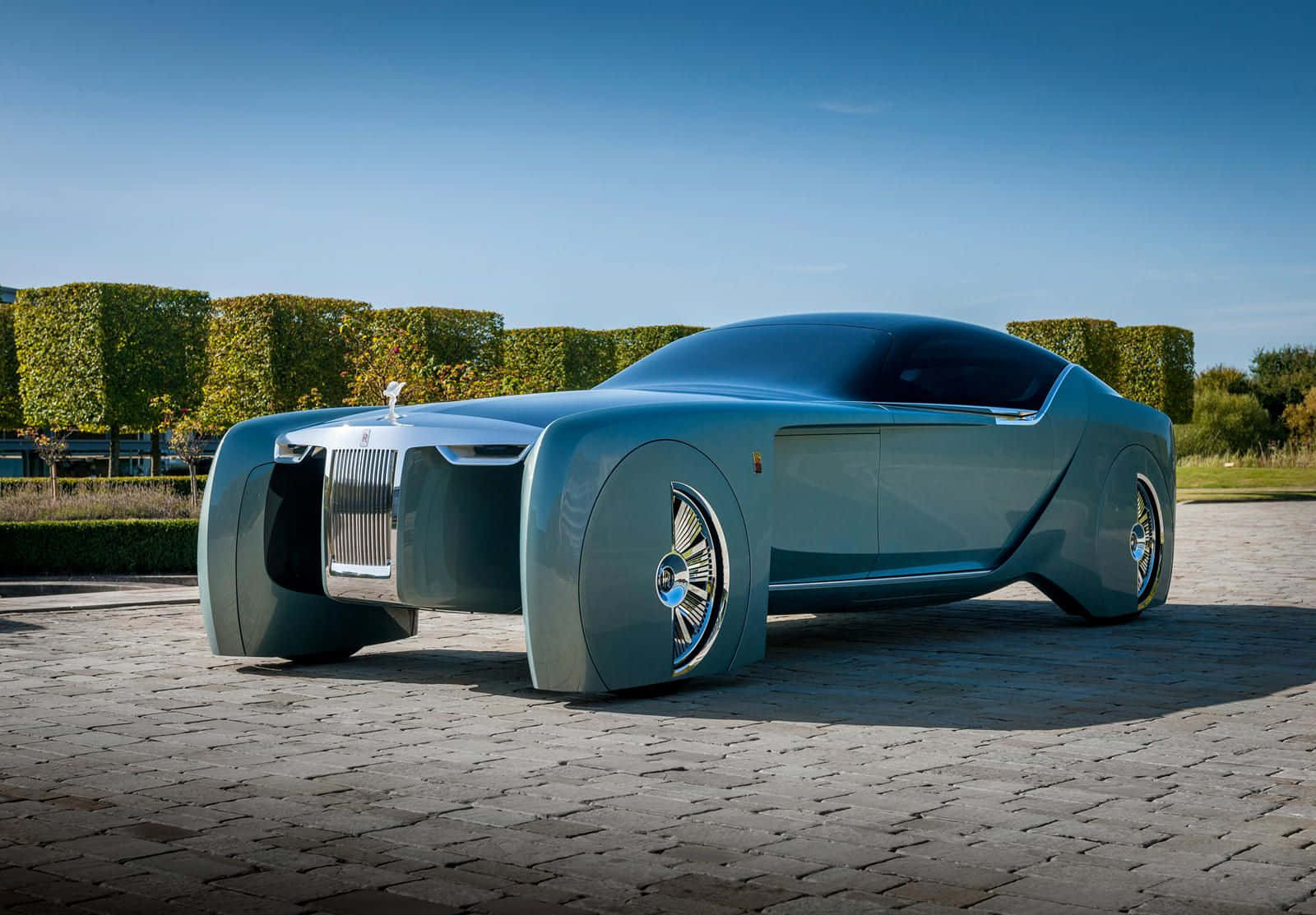 Rolls Royce Dawn, futuristic blue, chrome accents, HD Desktop Wallpaper