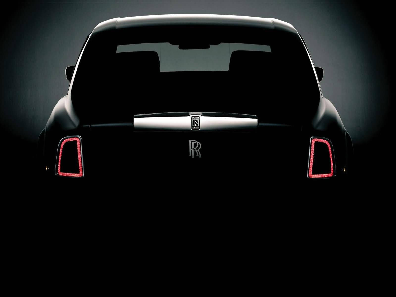 Rolls Royce Phantom, black, red taillights, HD Desktop Wallpaper