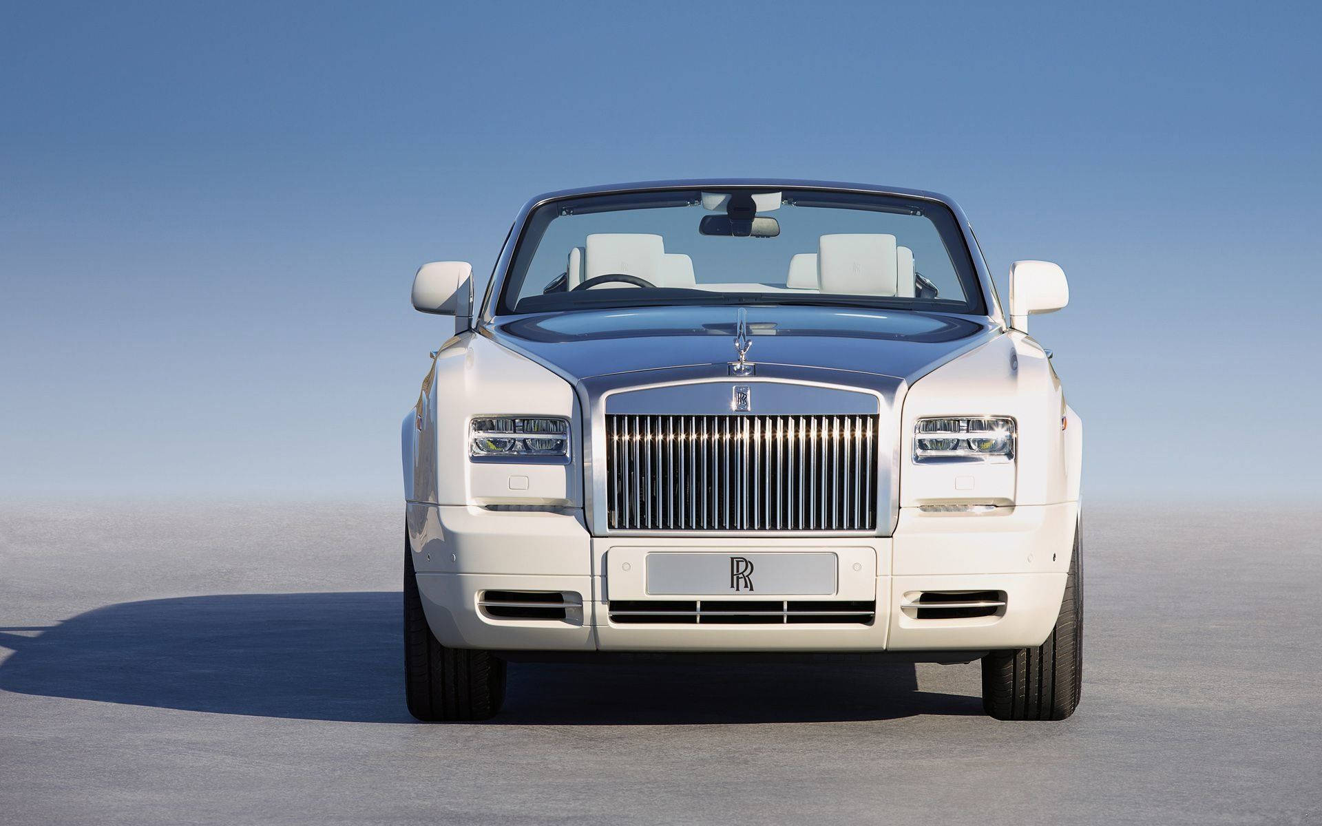 Rolls Royce Phantom Drophead Coupe, white, desert plain, Full HD Desktop Wallpaper