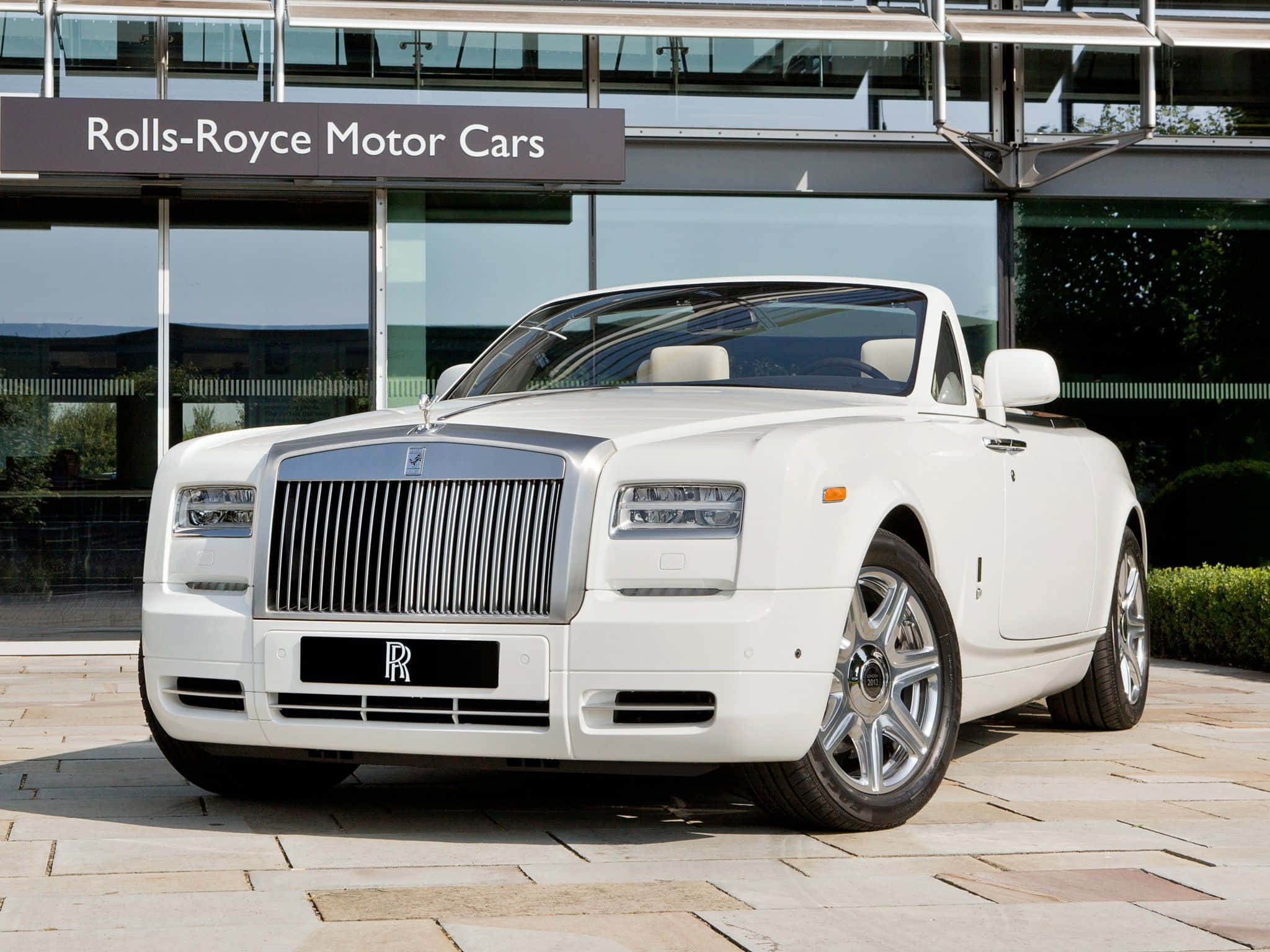 Rolls Royce Phantom Drophead Coupe, white, daylight, Full HD Desktop Wallpaper
