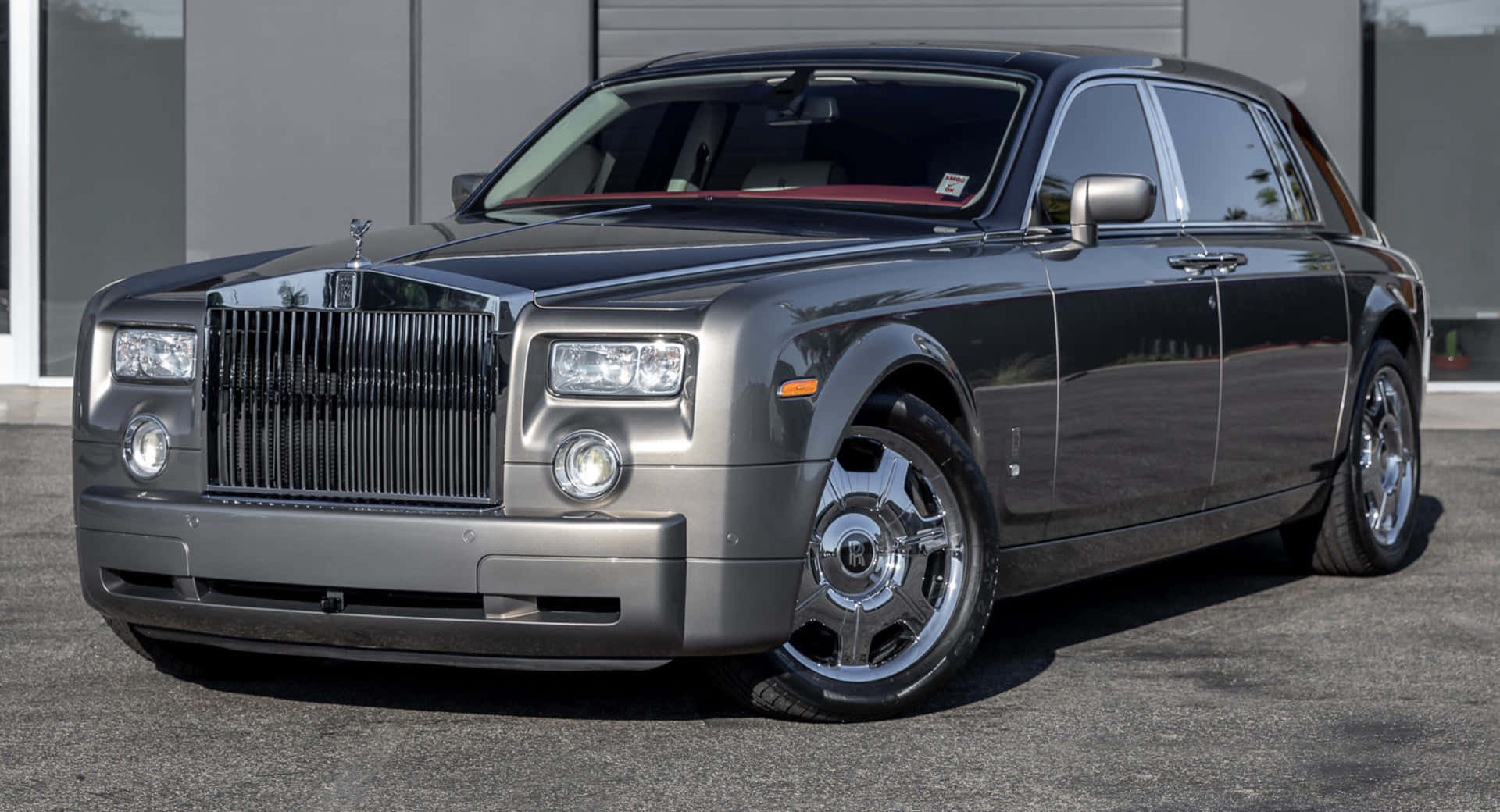 Rolls Royce Phantom, matte gray, asphalt, Full HD Desktop Wallpaper