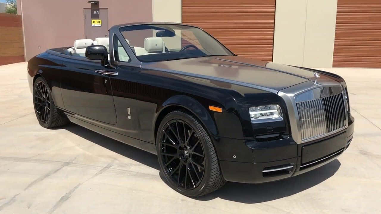 Rolls Royce Phantom Drophead Coupe, black, concrete driveway, HD Desktop Wallpaper