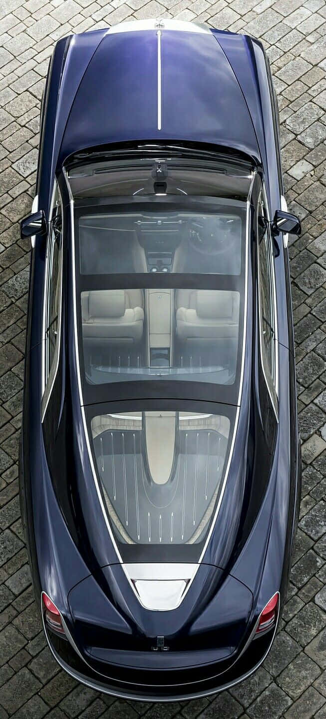 Rolls Royce Sweptail, navy blue, glass roof, HD Phone Wallpaper