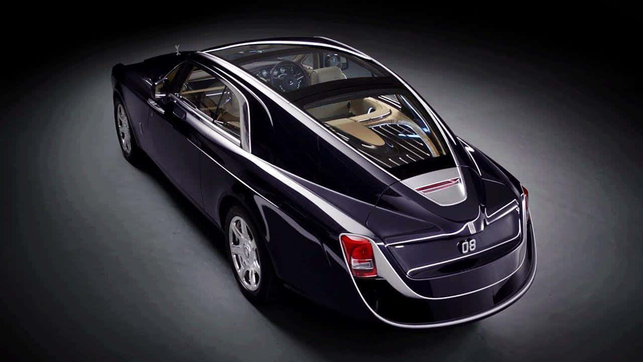Rolls Royce Sweptail, sleek black luxury car, silver accents, HD Desktop Wallpaper
