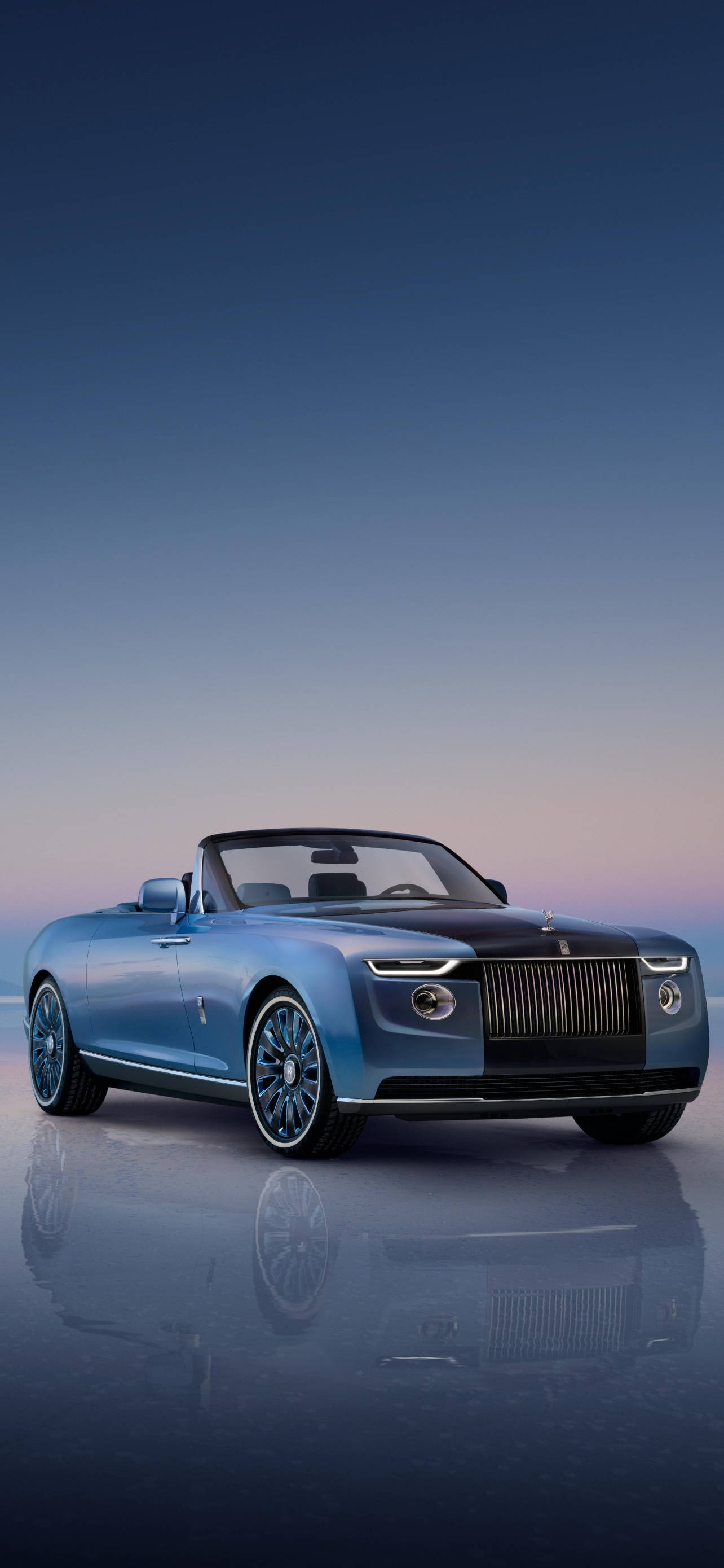 Rolls Royce, 4K Dawn, blue, 2K Phone Wallpaper