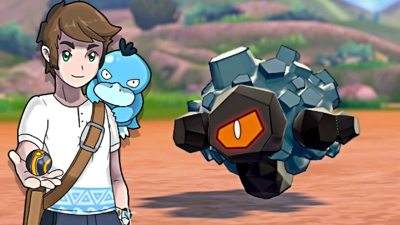 Shiny Rolycoly, blue Pokémon, large rocky Pokémon, HD Desktop Wallpaper