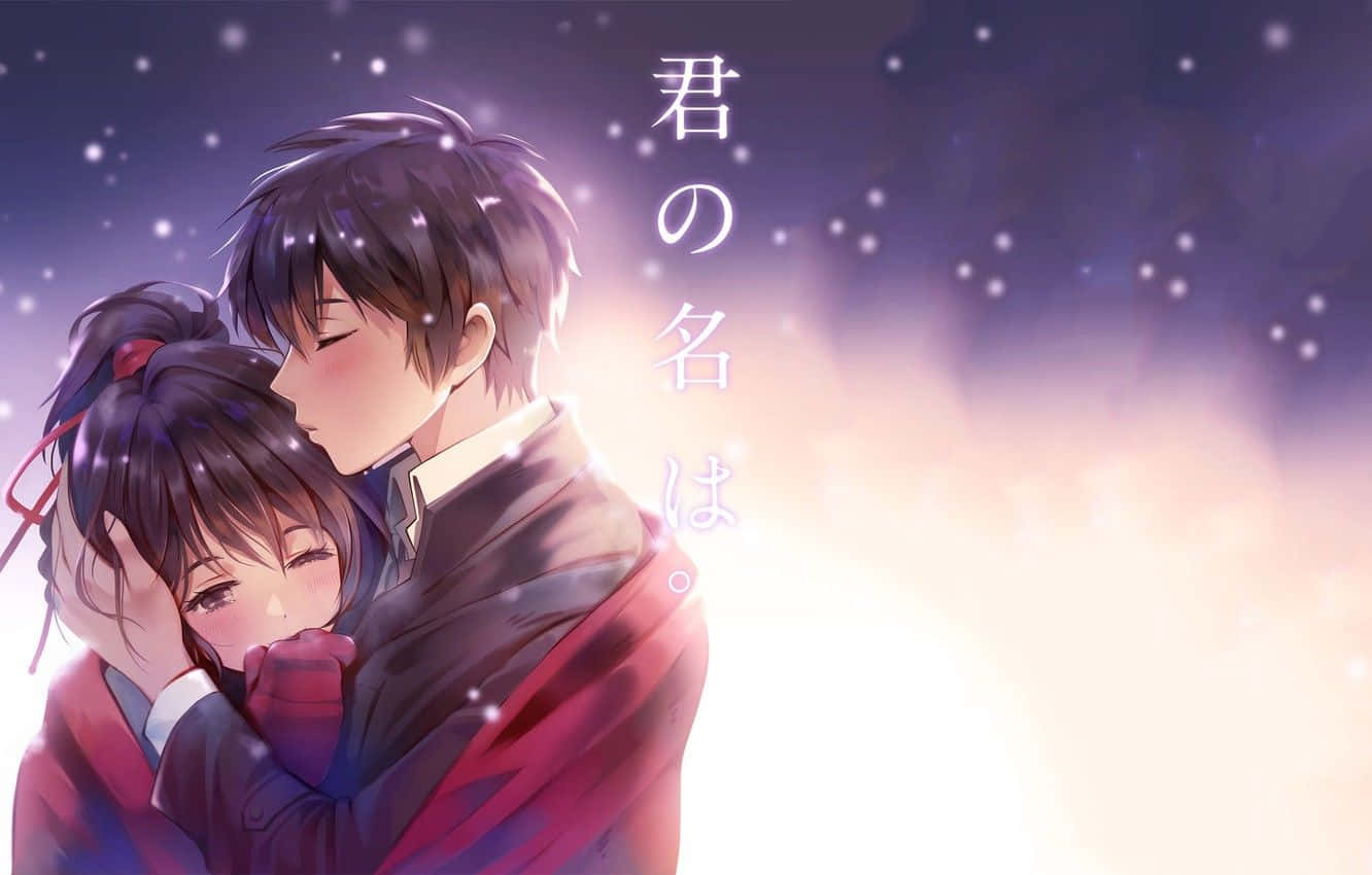 Romance Anime, couple, starry twilight sky, HD Desktop Wallpaper