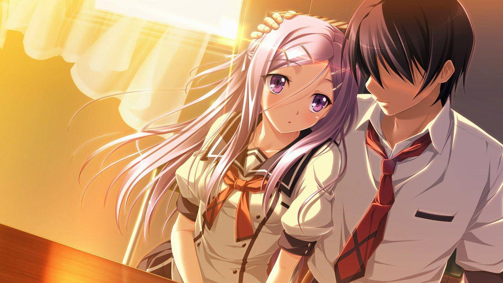 Romantic Anime, students, school uniforms, HD Desktop Wallpaper