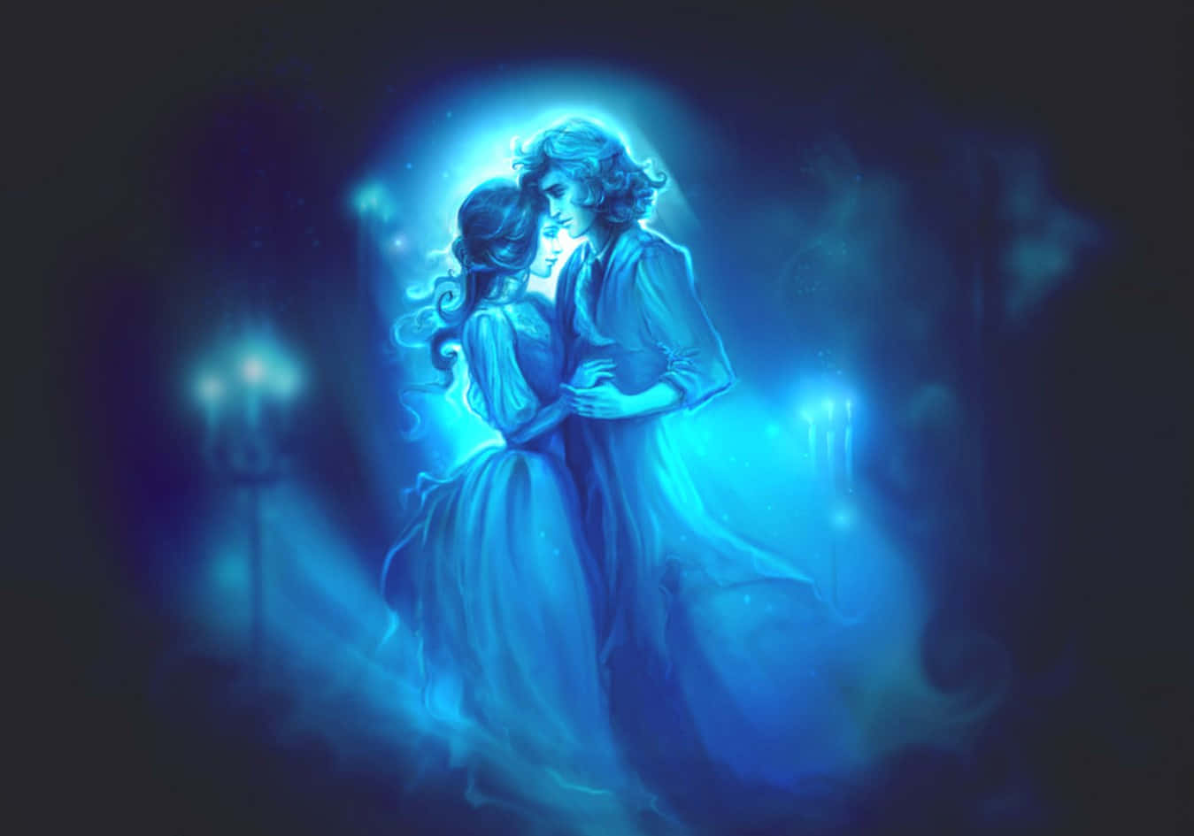 Romantic Luminescent Blue, glowing blue, mystical, HD Desktop Wallpaper
