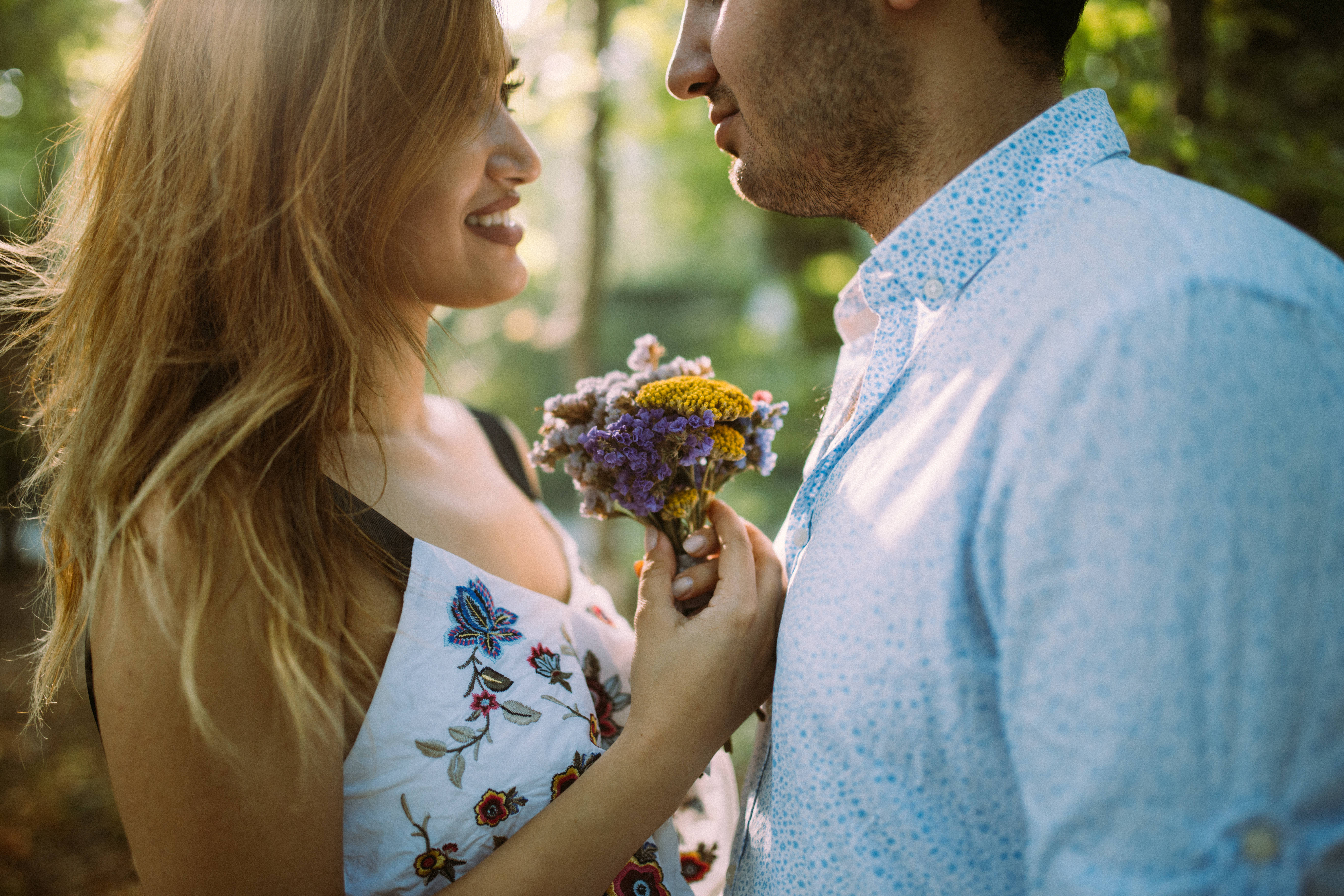 Romantic Love Flowers, sunlit forest, colorful bouquet of wildflowers, 5K Desktop Wallpaper