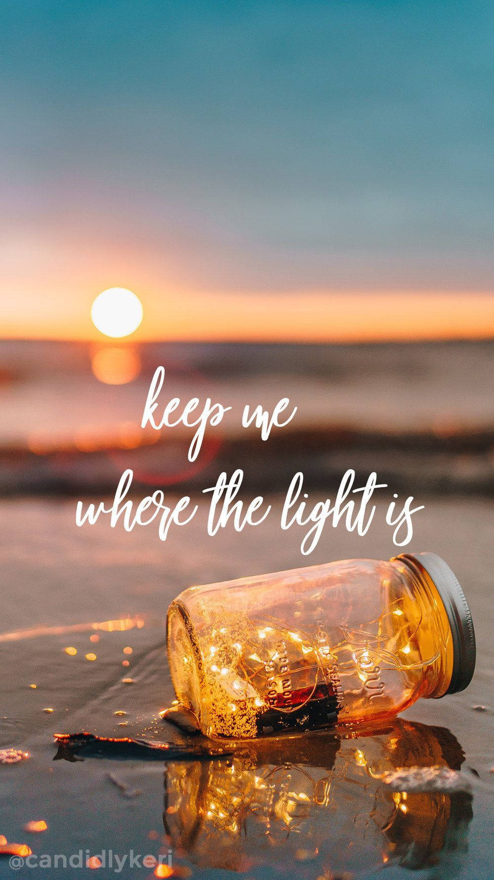 glass jar, glowing fairy lights, wet sand, HD Phone Wallpaper