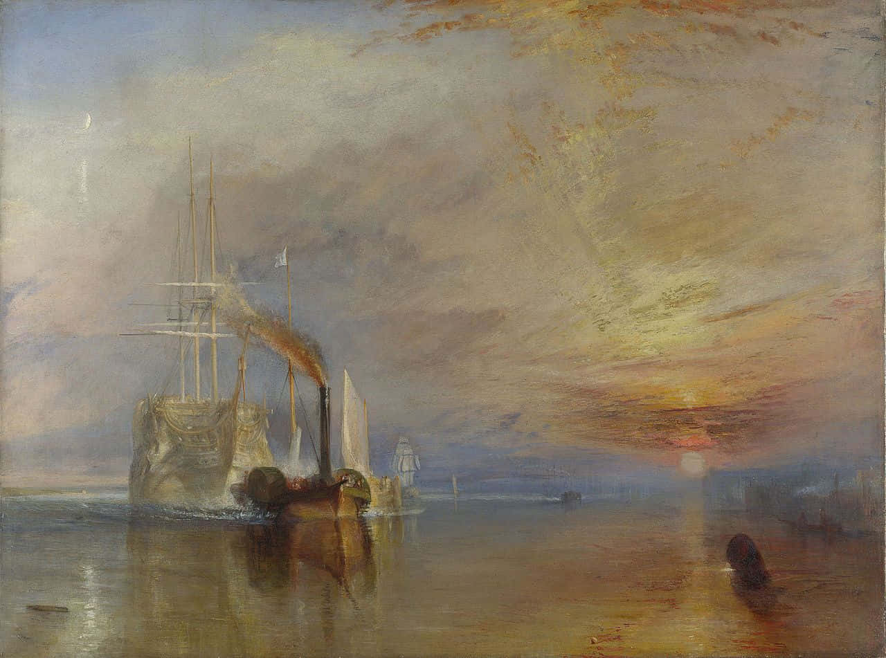 Romanticism, steamship, sailing vessel, HD Desktop Wallpaper