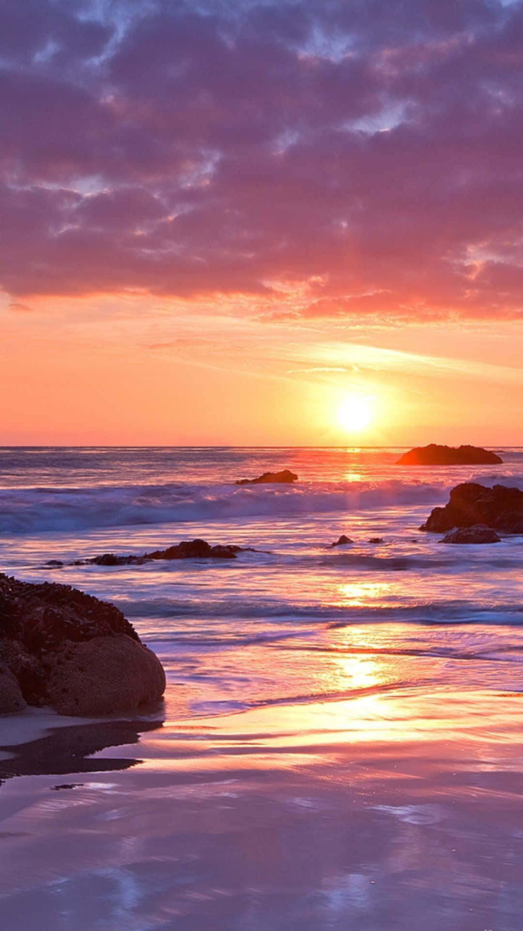 Romanticism, sunset, ocean, Full HD Phone Wallpaper