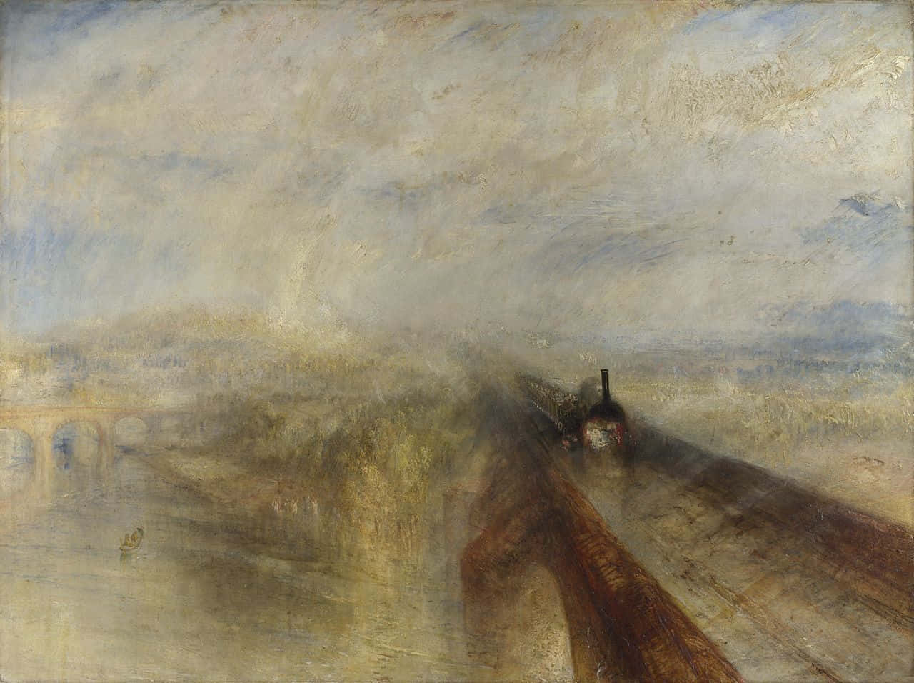 Romanticism, steam train, mist, HD Desktop Wallpaper