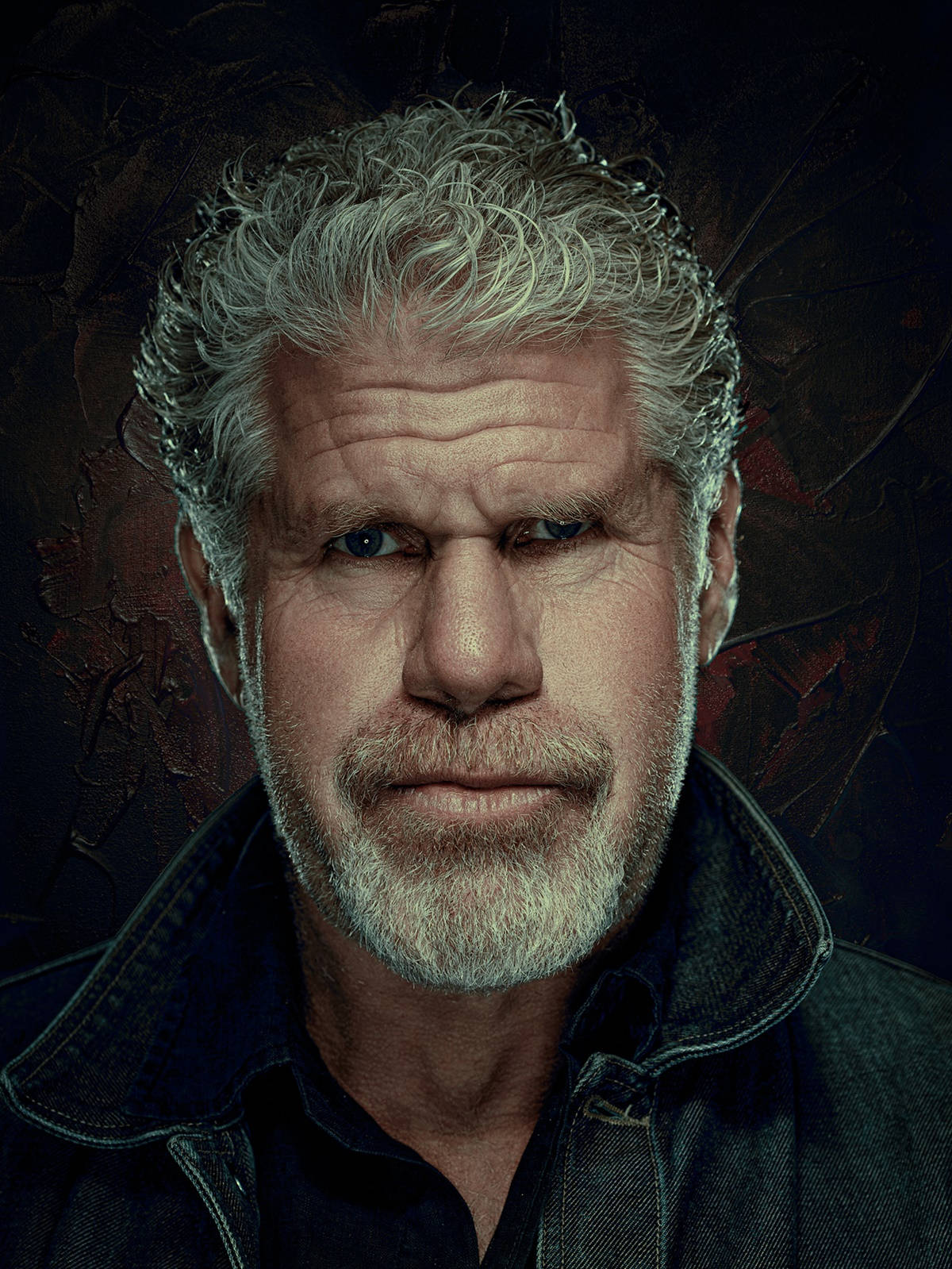 Ron Perlman, gray hair, beard, HD Phone Wallpaper