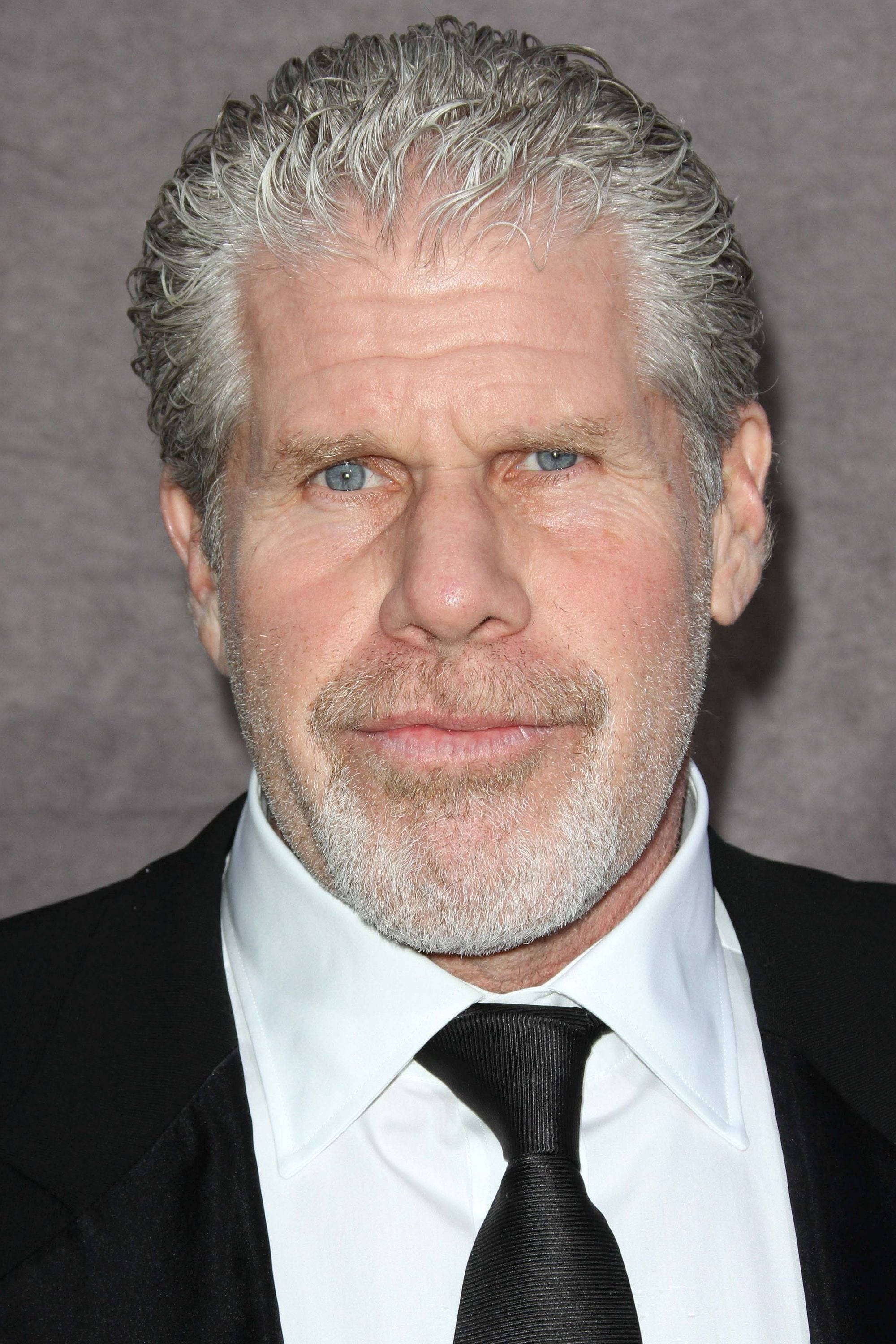 Ron Perlman, gray hair, blue eyes, 2K Phone Wallpaper