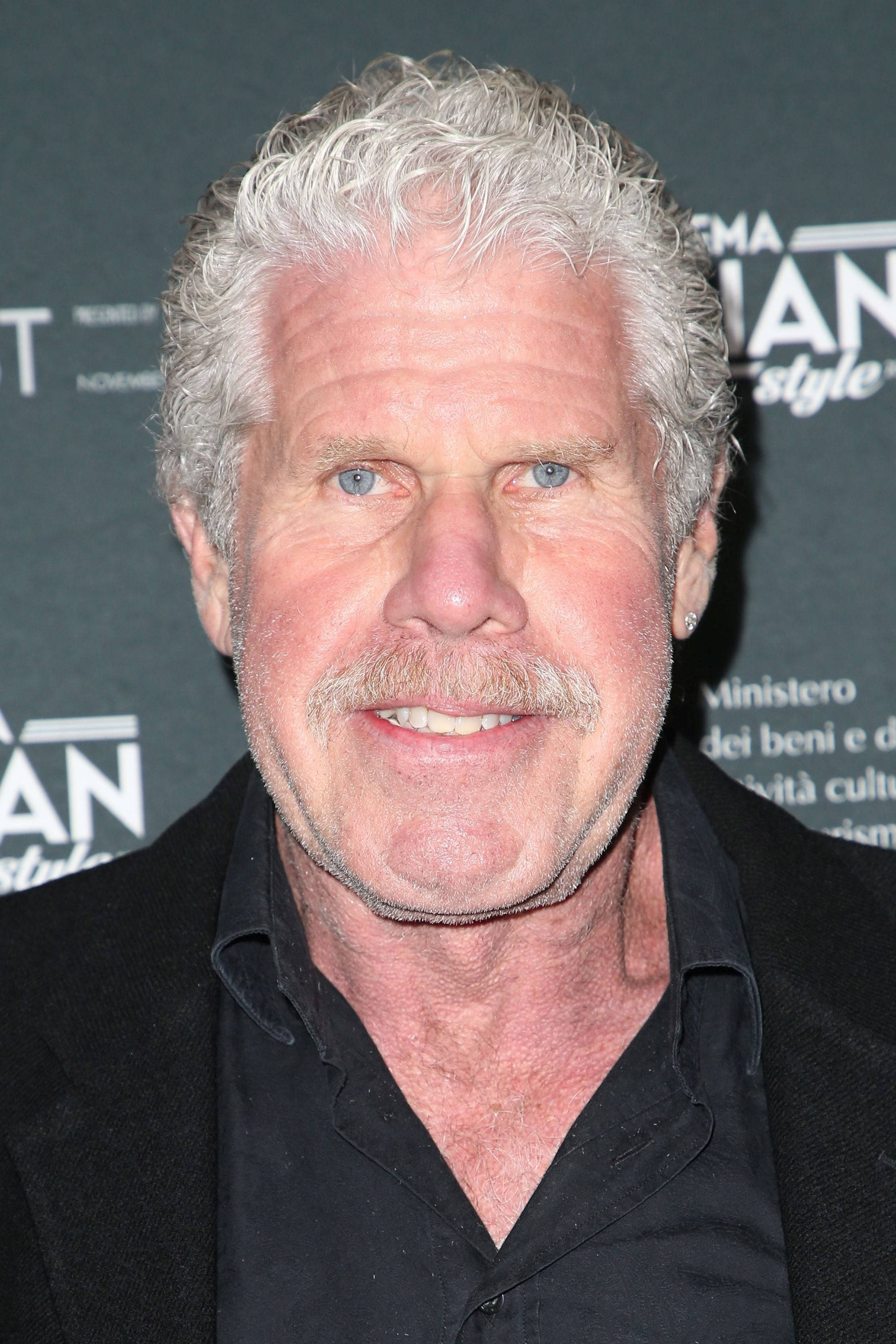 Ron Perlman, gray hair, mustache, 2K Phone Wallpaper