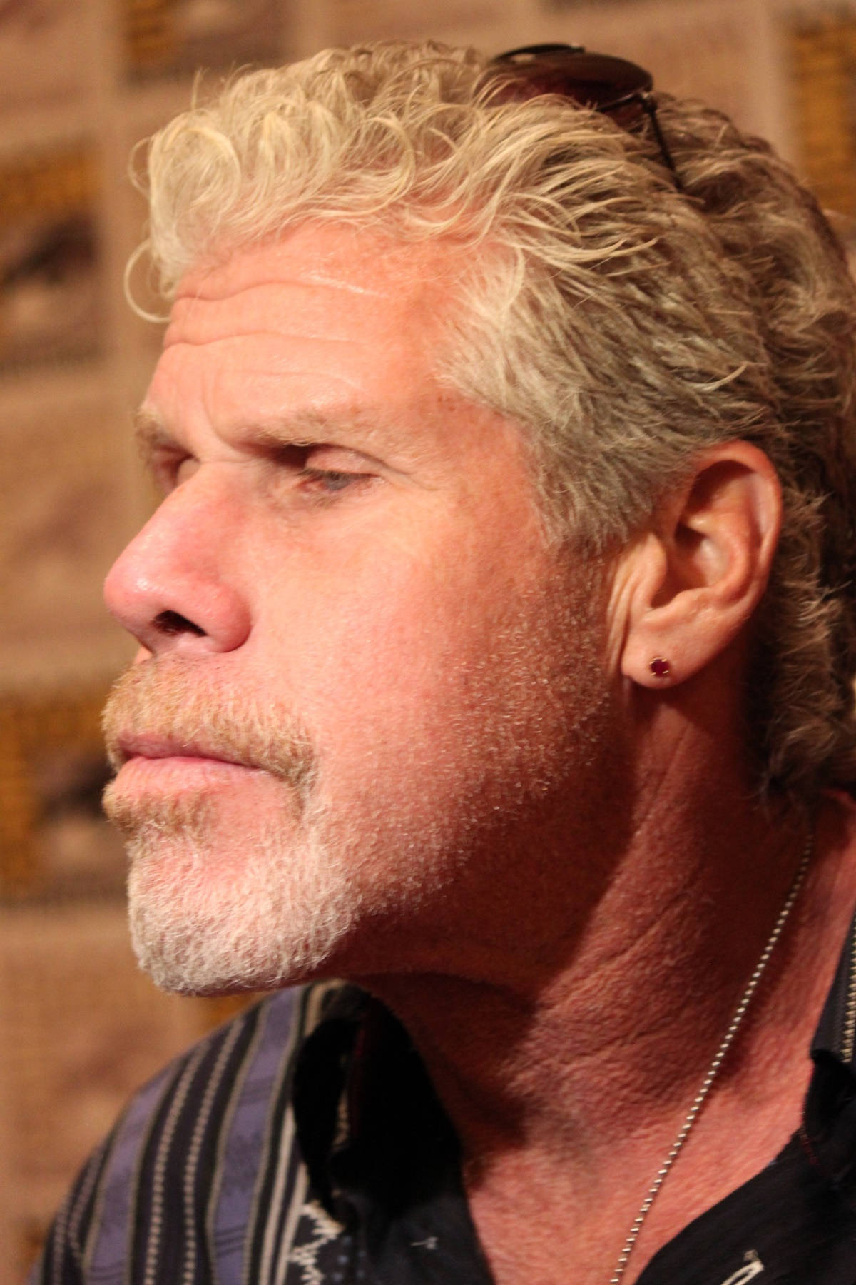 Ron Perlman, curly blonde hair, goatee, HD Phone Wallpaper