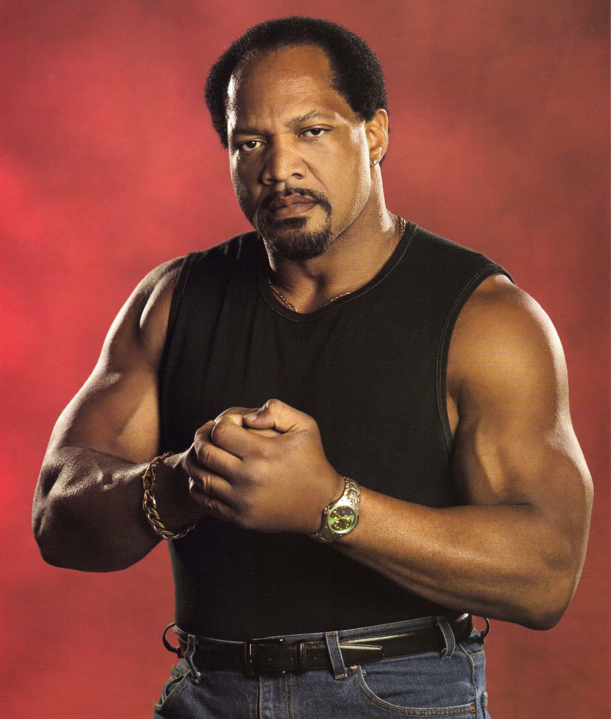 Ron Simmons, African-American Wrestler, black tank top, Full HD Phone Wallpaper