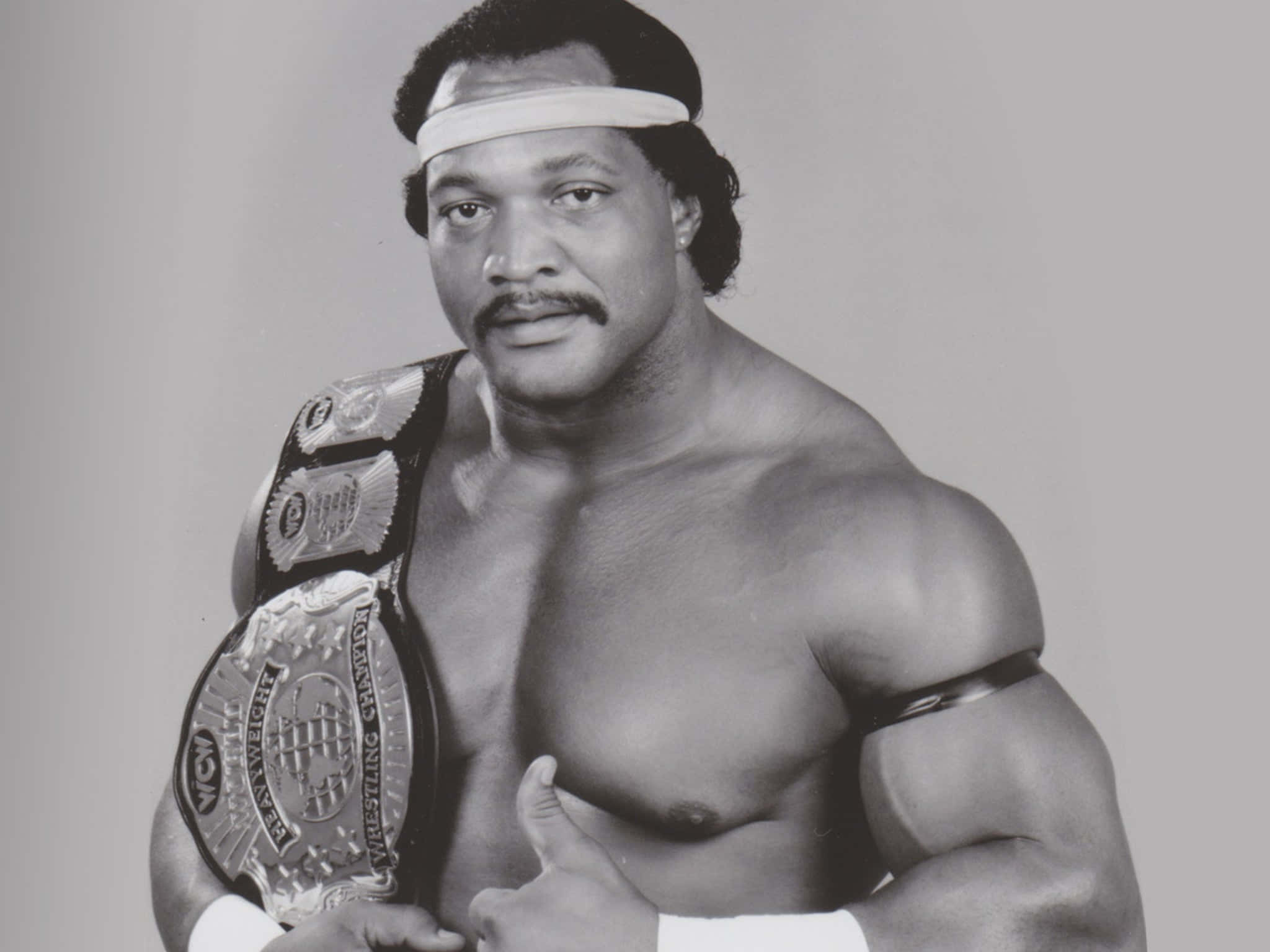 Ron Simmons, championship belt, headband, Full HD Desktop Wallpaper