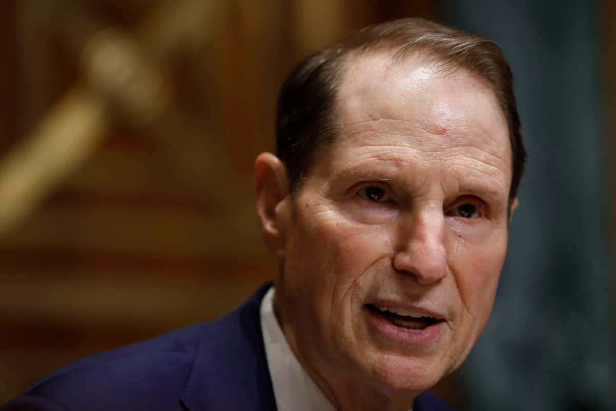 Ron Wyden, dark suit, intense expression, SD Desktop Wallpaper
