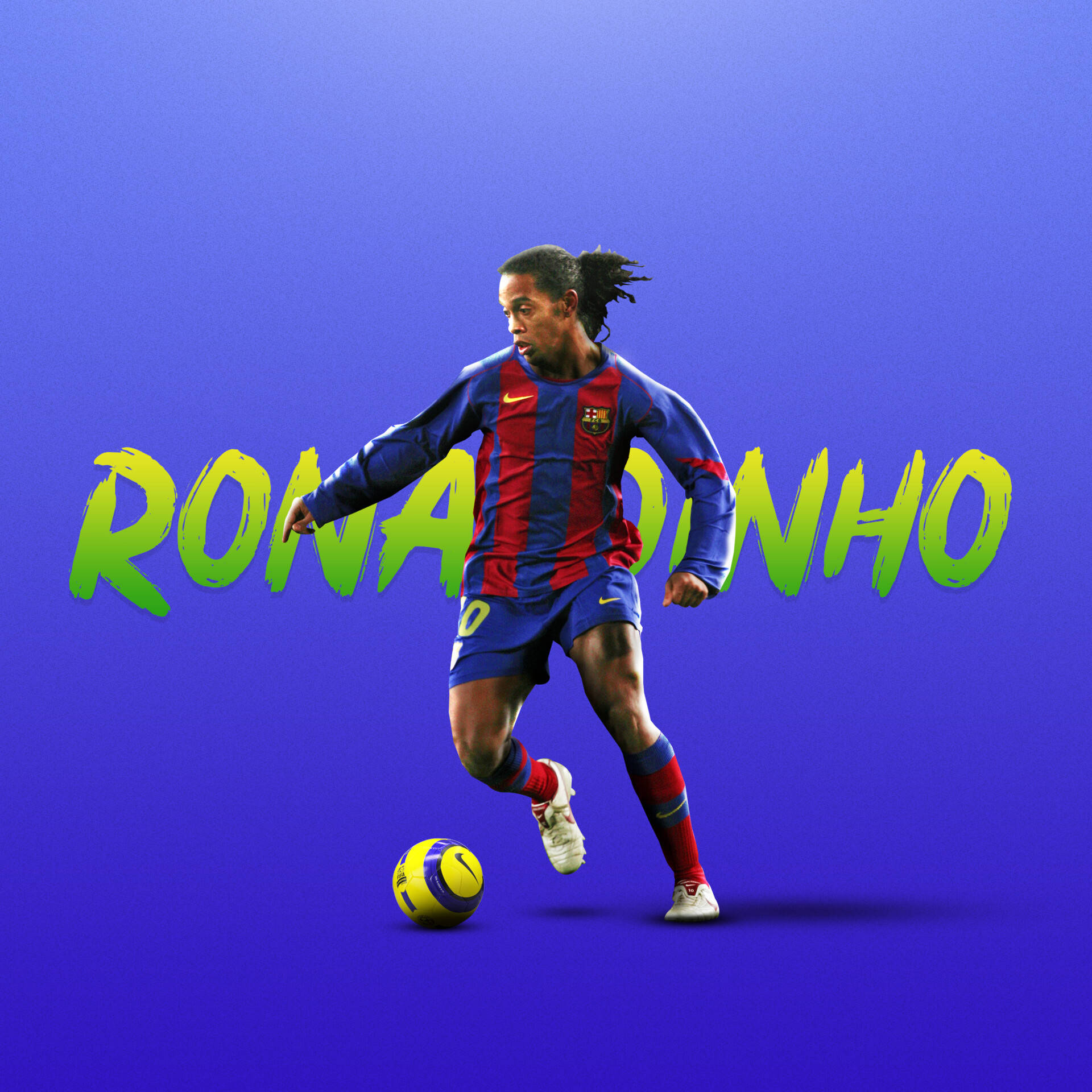Ronaldinho, football athlete, soccer ball, Full HD Desktop Wallpaper