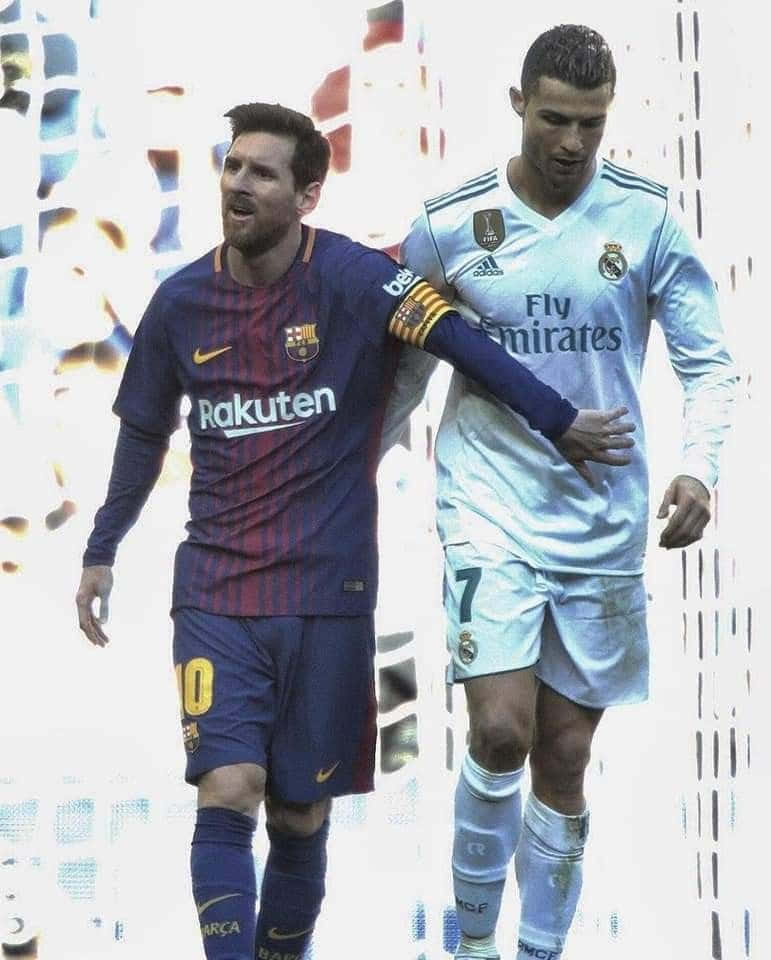 Ronaldo, Messi, football legends, SD Phone Wallpaper