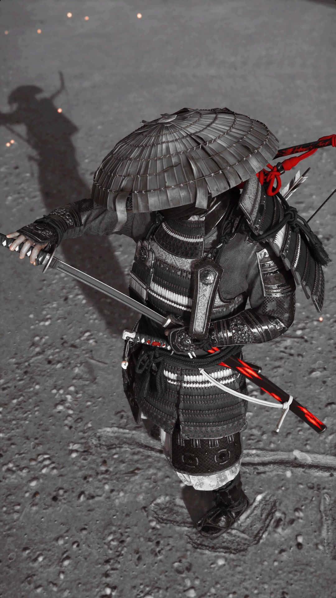 Ronin, samurai warrior, black armor, Full HD Phone Wallpaper